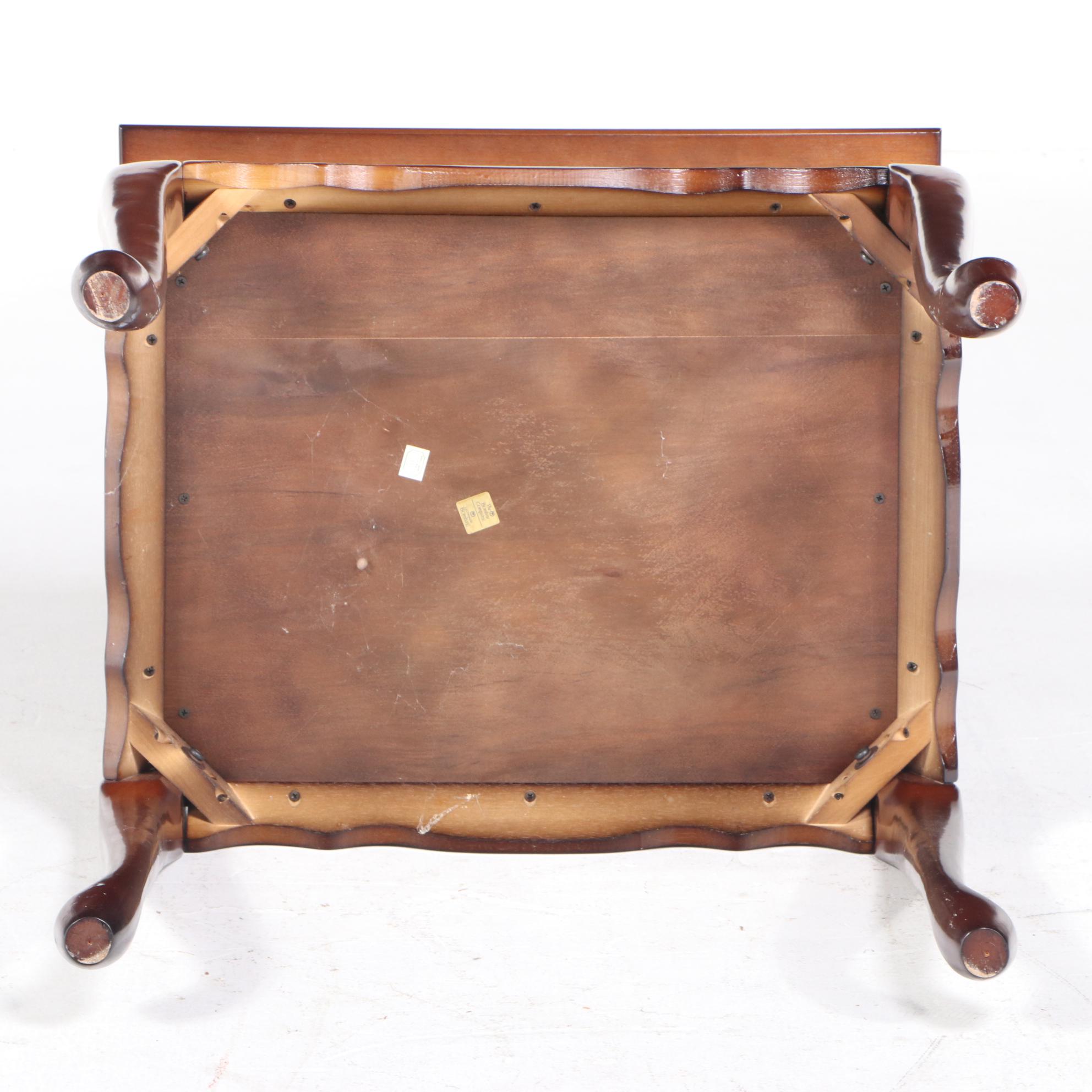 The Bombay Company Queen Anne Style Mahogany-Stained Side Table