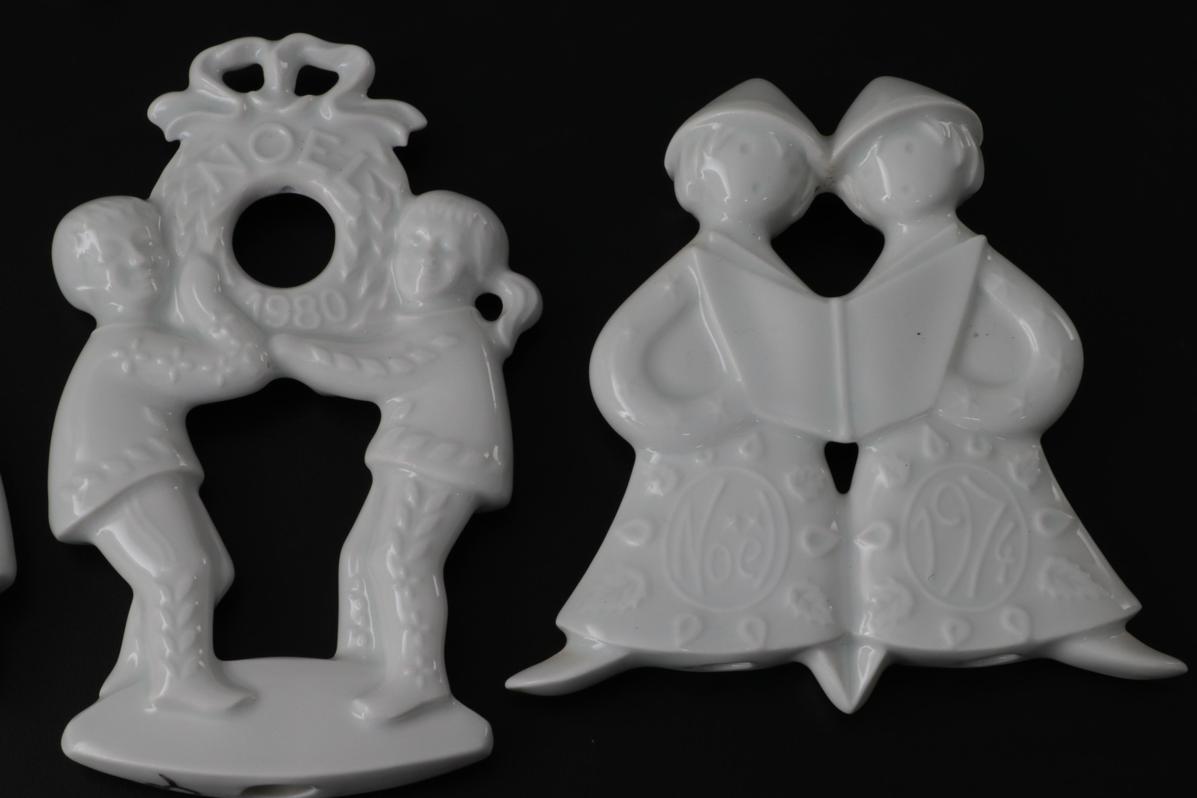 Haviland Porcelain Christmas Ornaments Including "Dancing Bells" and More