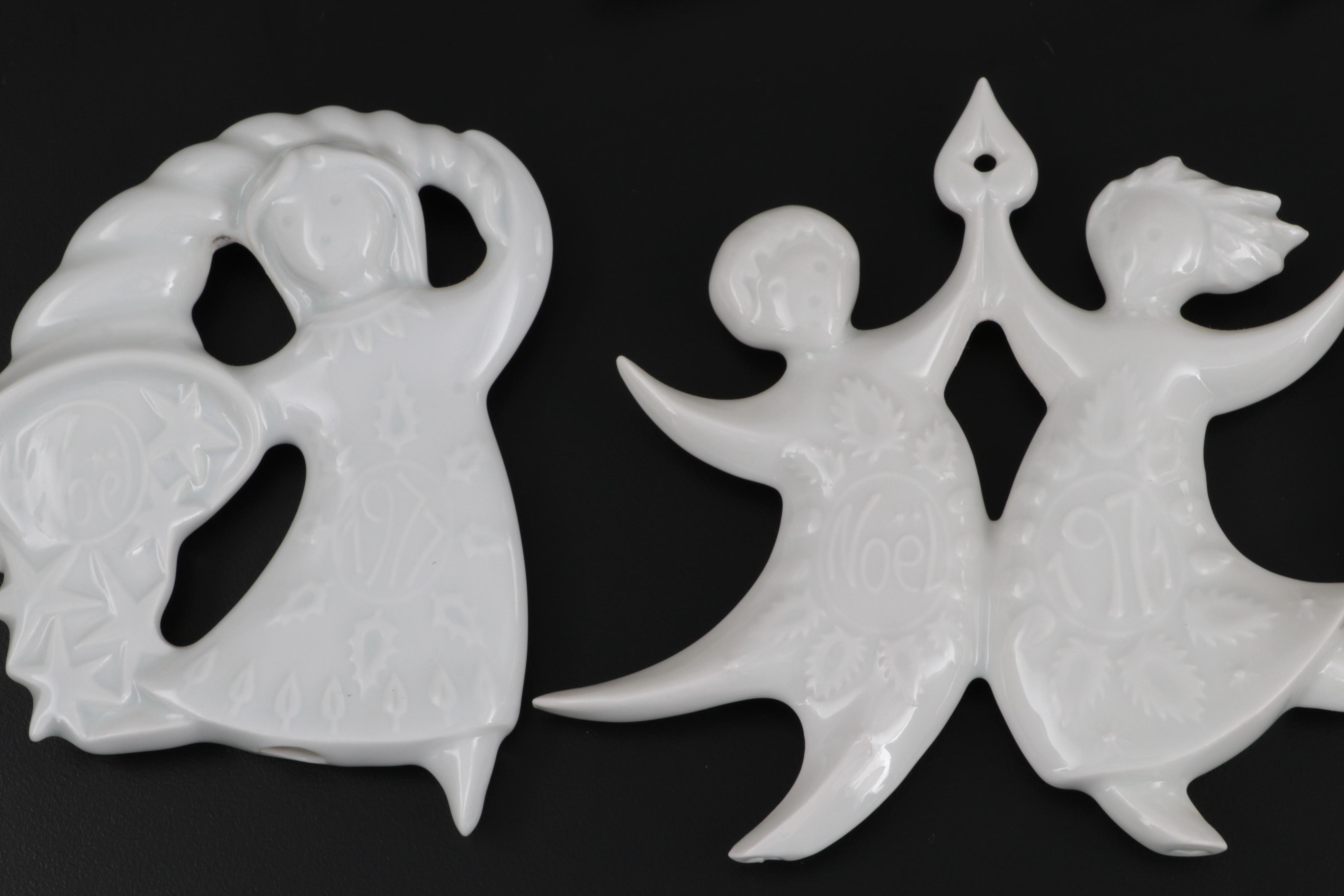 Haviland Porcelain Christmas Ornaments Including "Dancing Bells" and More