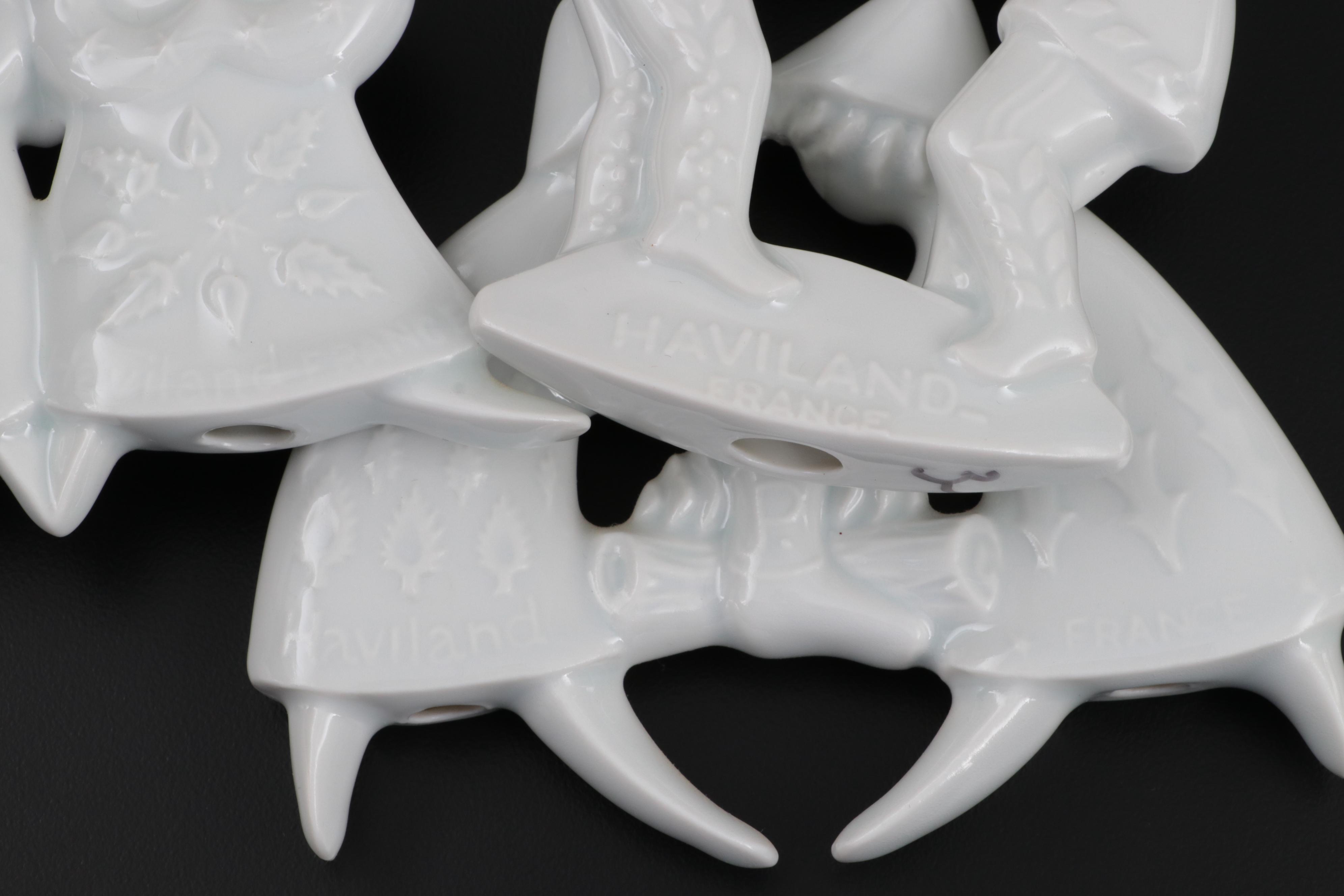 Haviland Porcelain Christmas Ornaments Including "Dancing Bells" and More