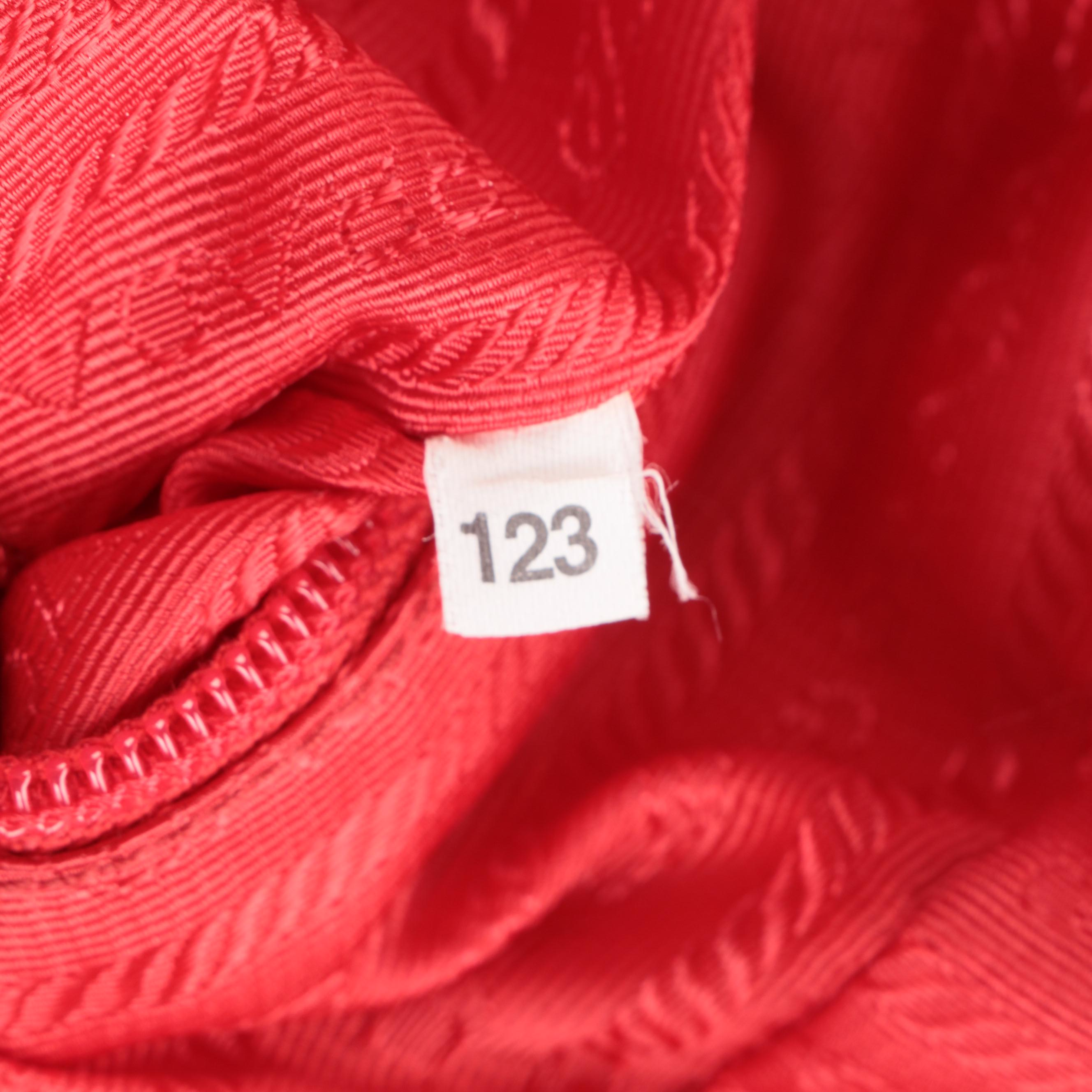 Prada Tessuto Top Handle Bag in Red Nylon