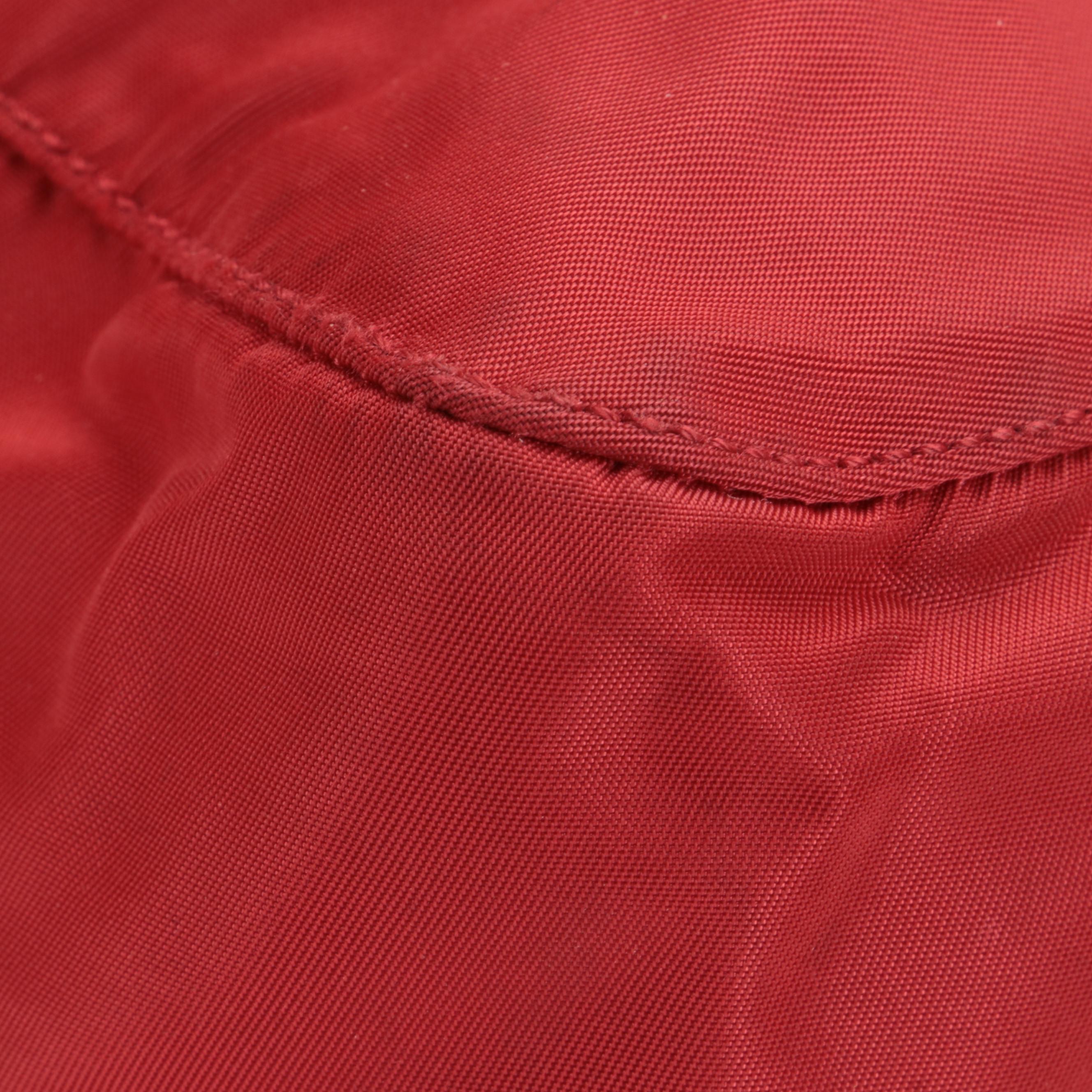 Prada Tessuto Top Handle Bag in Red Nylon