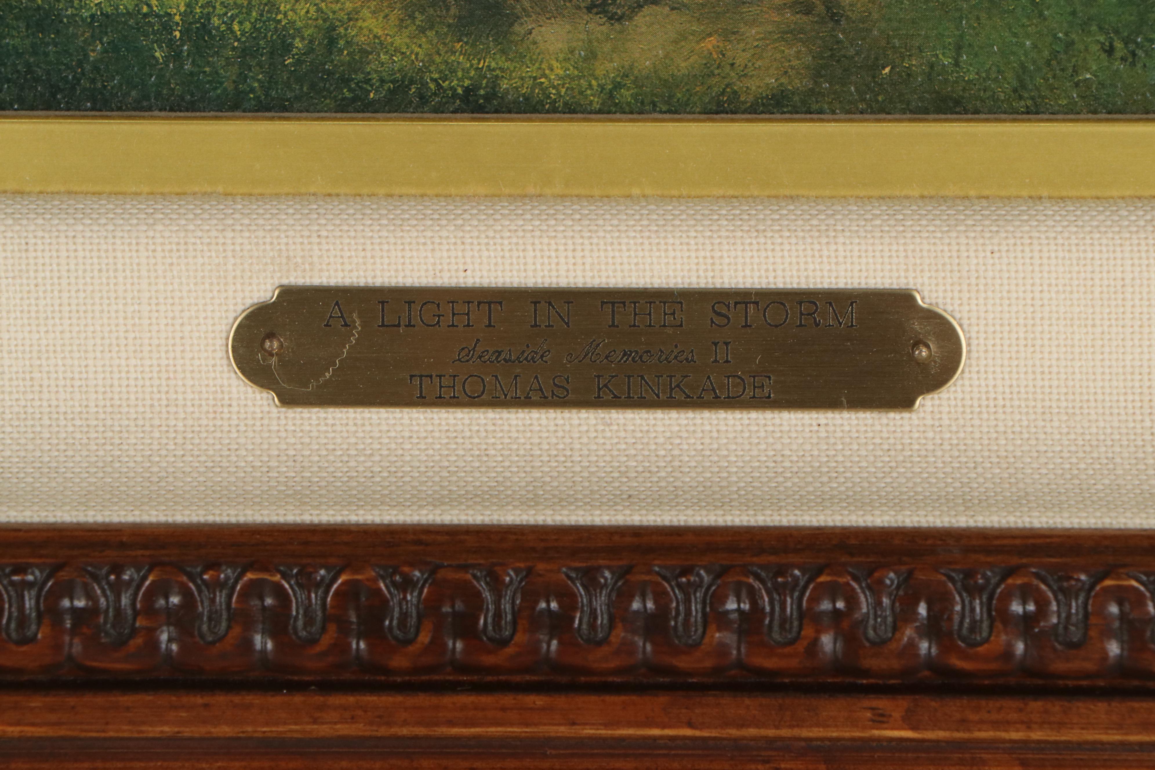 Thomas Kinkade Offset Lithograph "A Light in the Storm," 1995