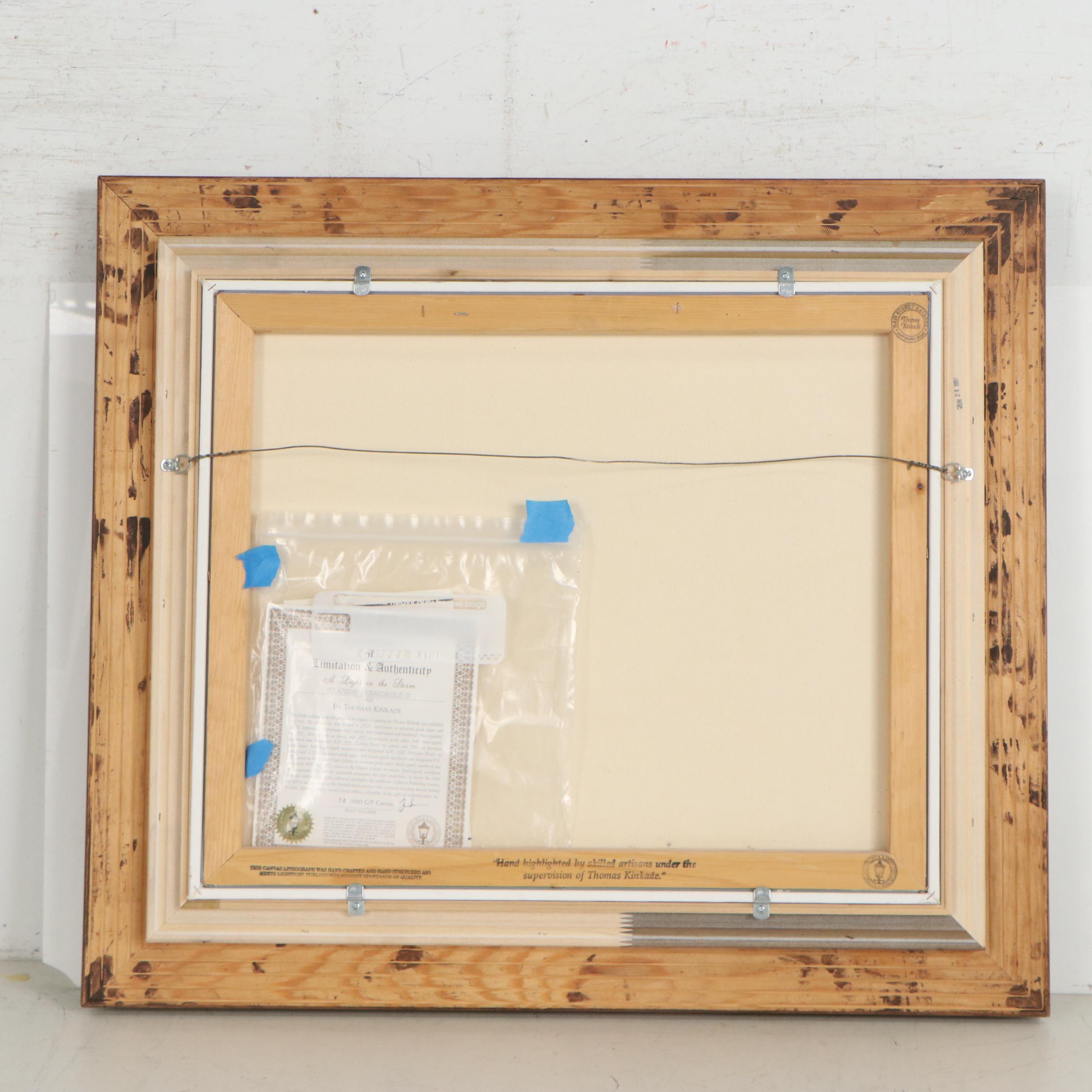 Thomas Kinkade Offset Lithograph "A Light in the Storm," 1995