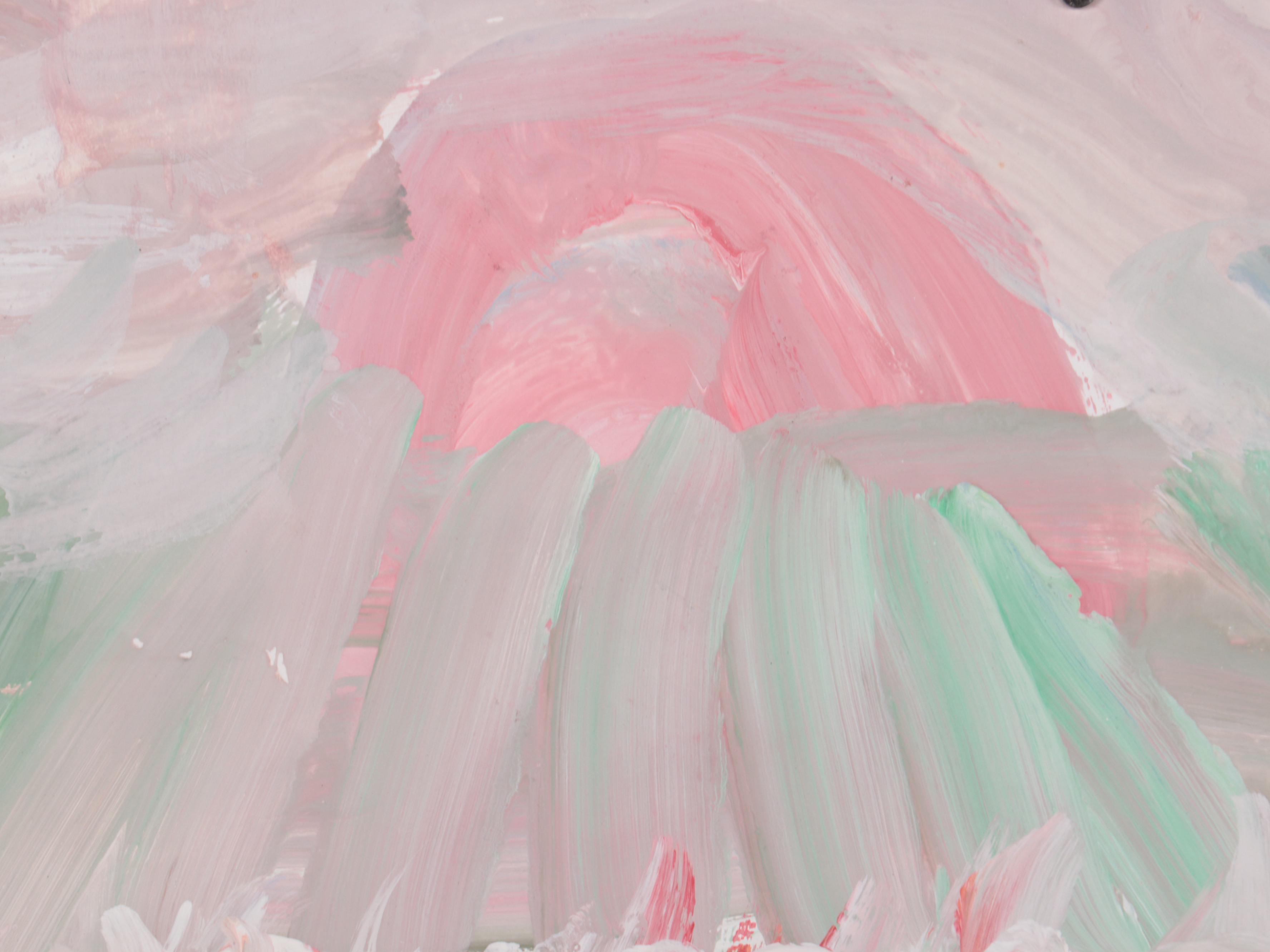 Robert Wright Folk Art Landscape Acrylic Painting