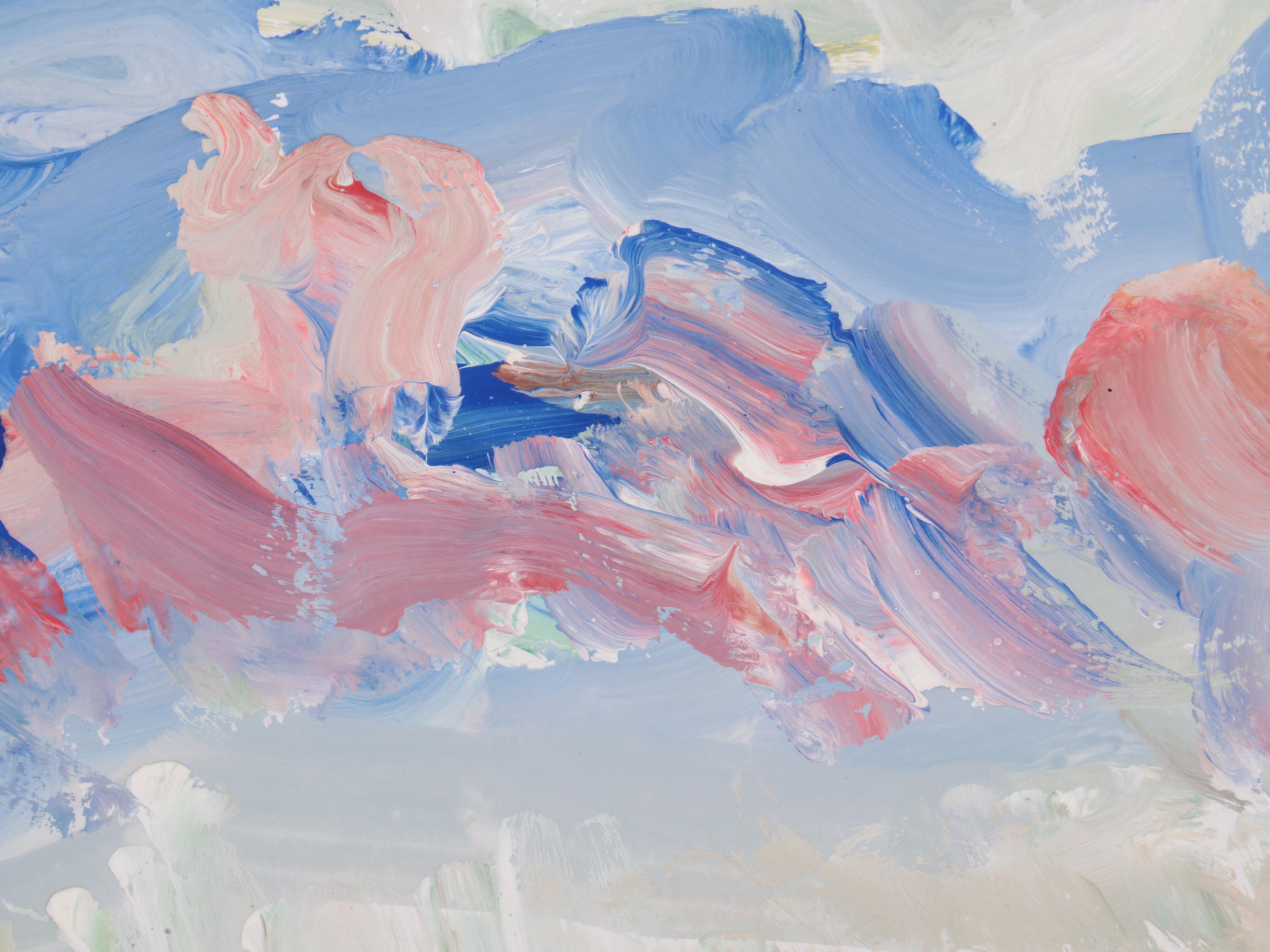 Robert Wright Folk Art Landscape Acrylic Painting