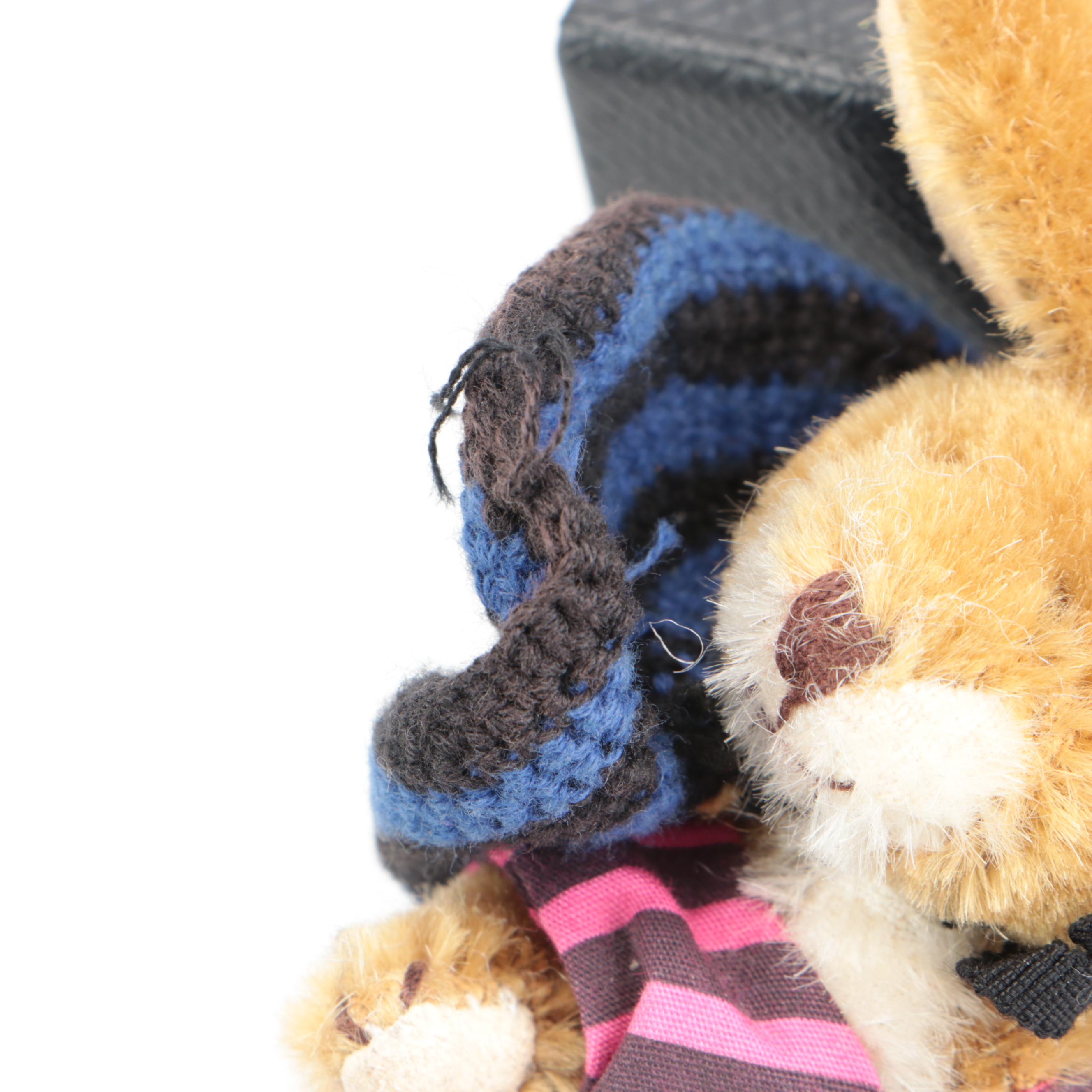 Prada Trick Lulu Mohair Bunny Key Ring Bag Charm with Box