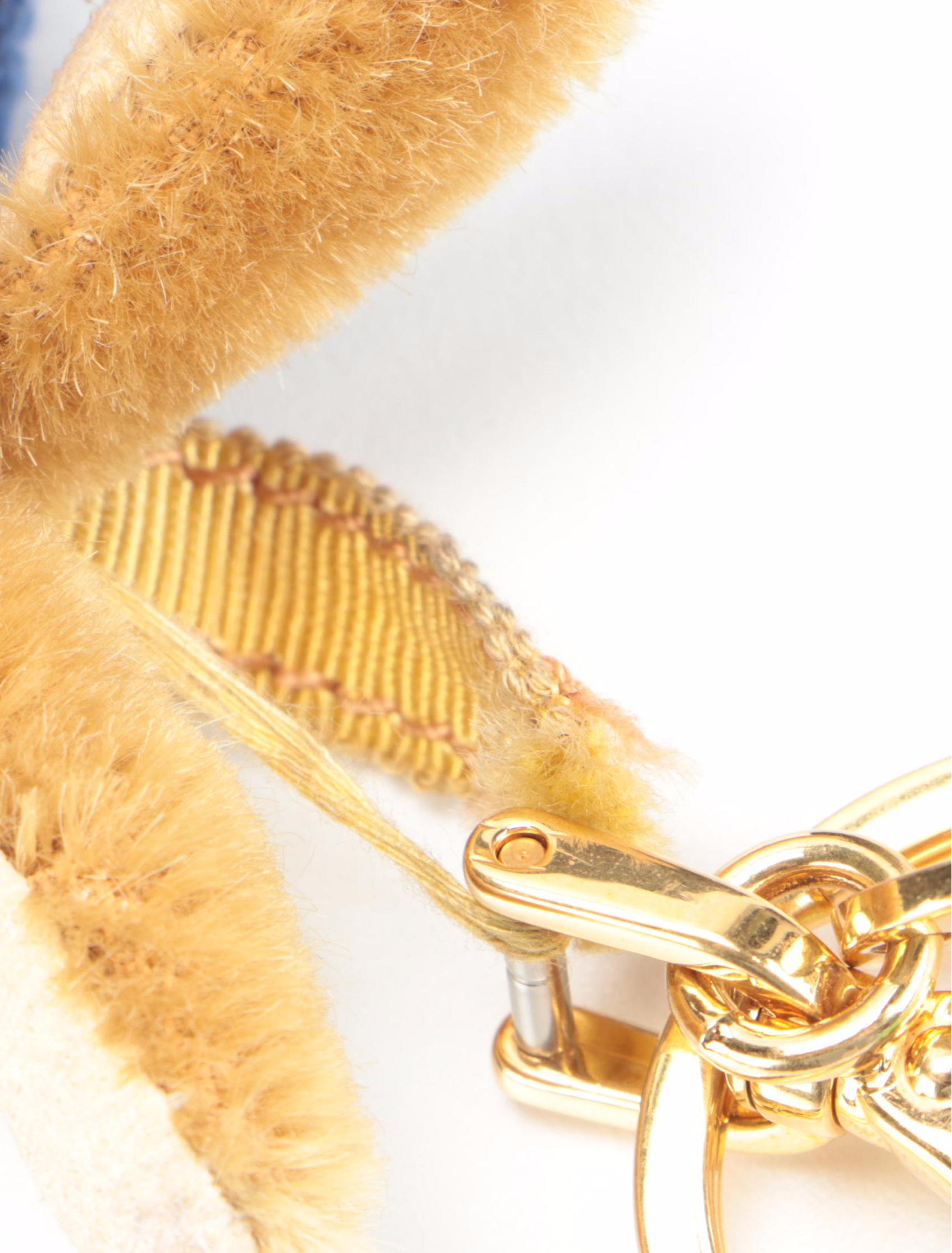 Prada Trick Lulu Mohair Bunny Key Ring Bag Charm with Box