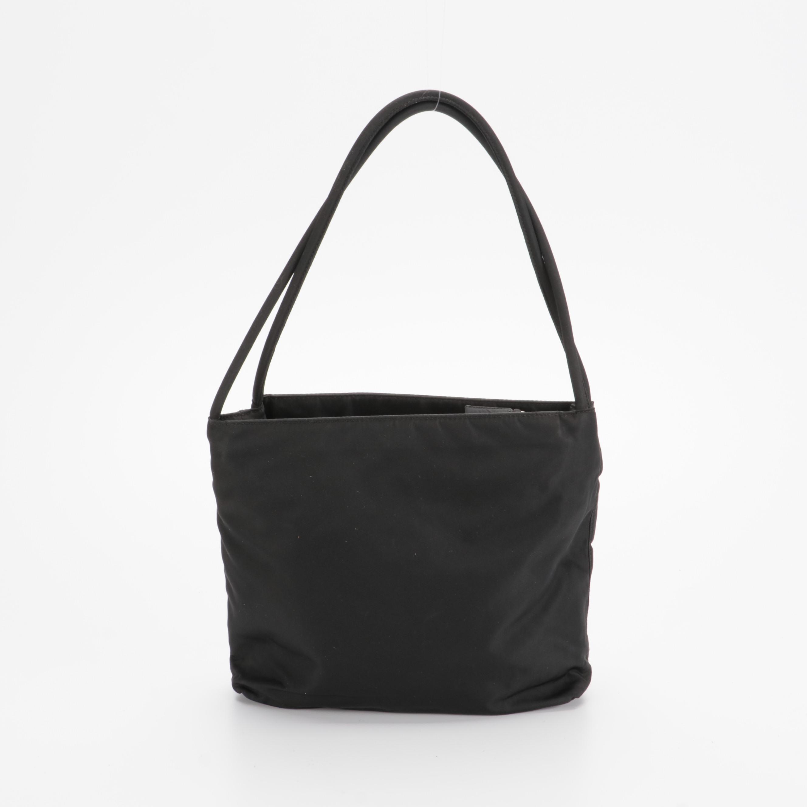 Prada City Tote Shoulder Bag in Black Nylon
