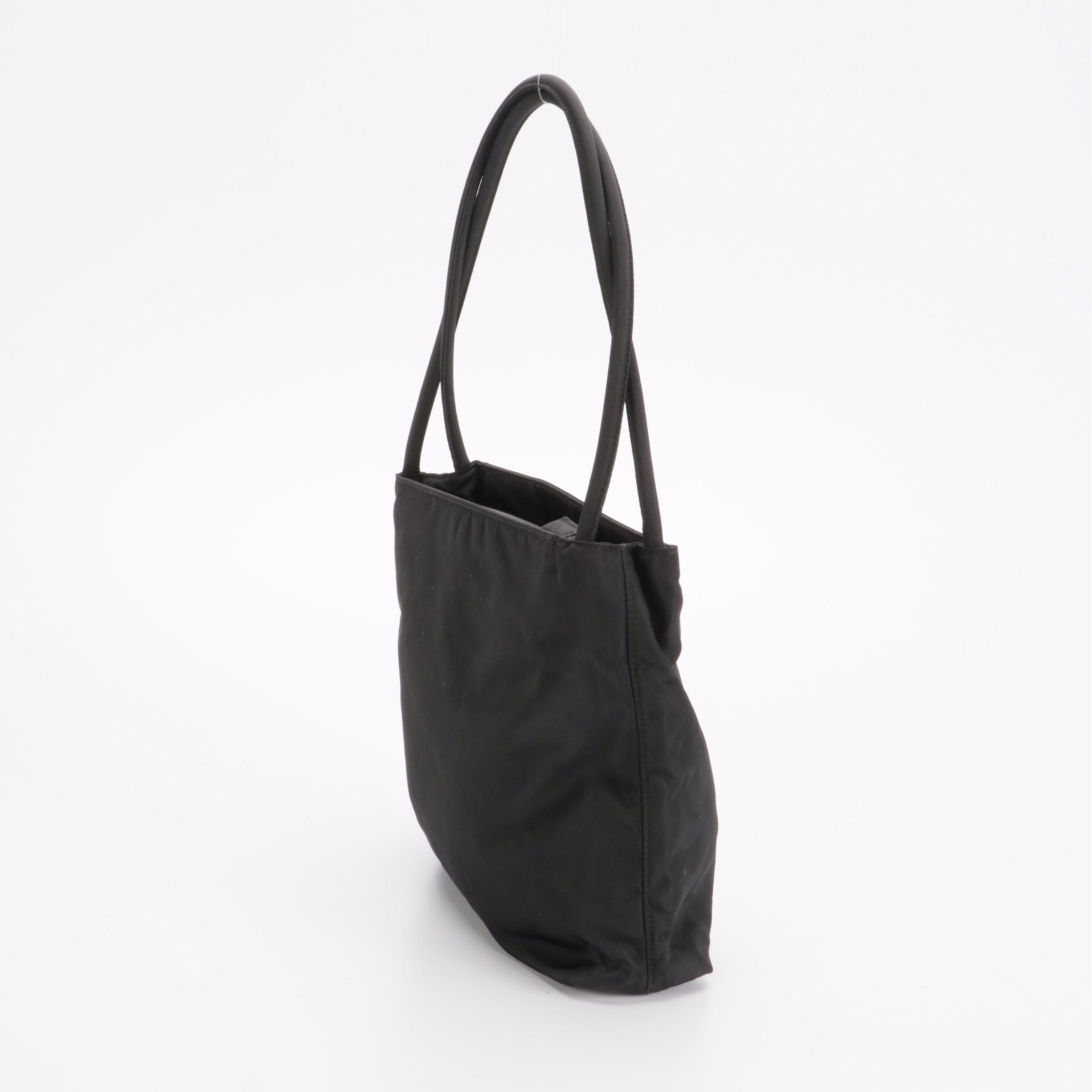 Prada City Tote Shoulder Bag in Black Nylon
