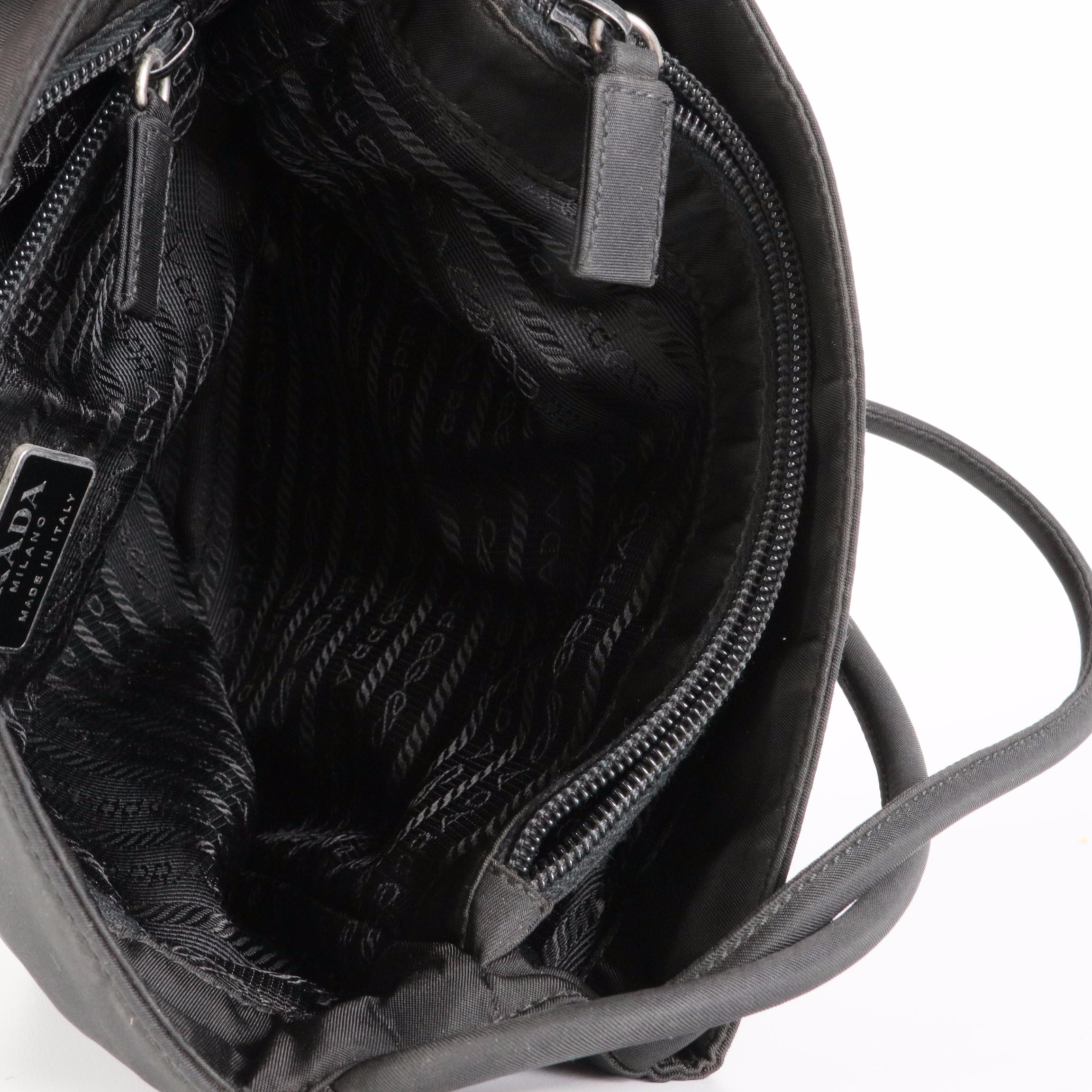 Prada City Tote Shoulder Bag in Black Nylon