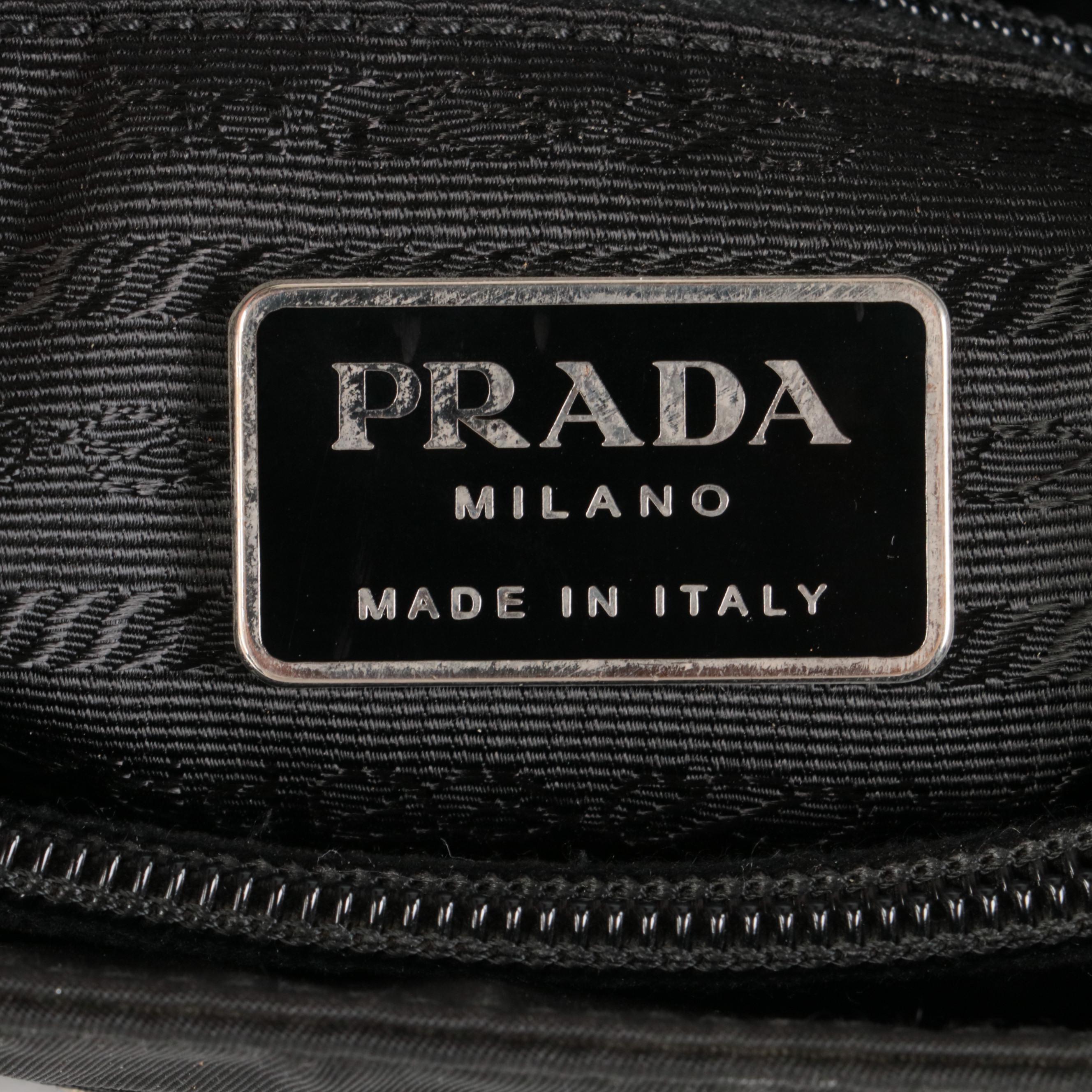 Prada City Tote Shoulder Bag in Black Nylon