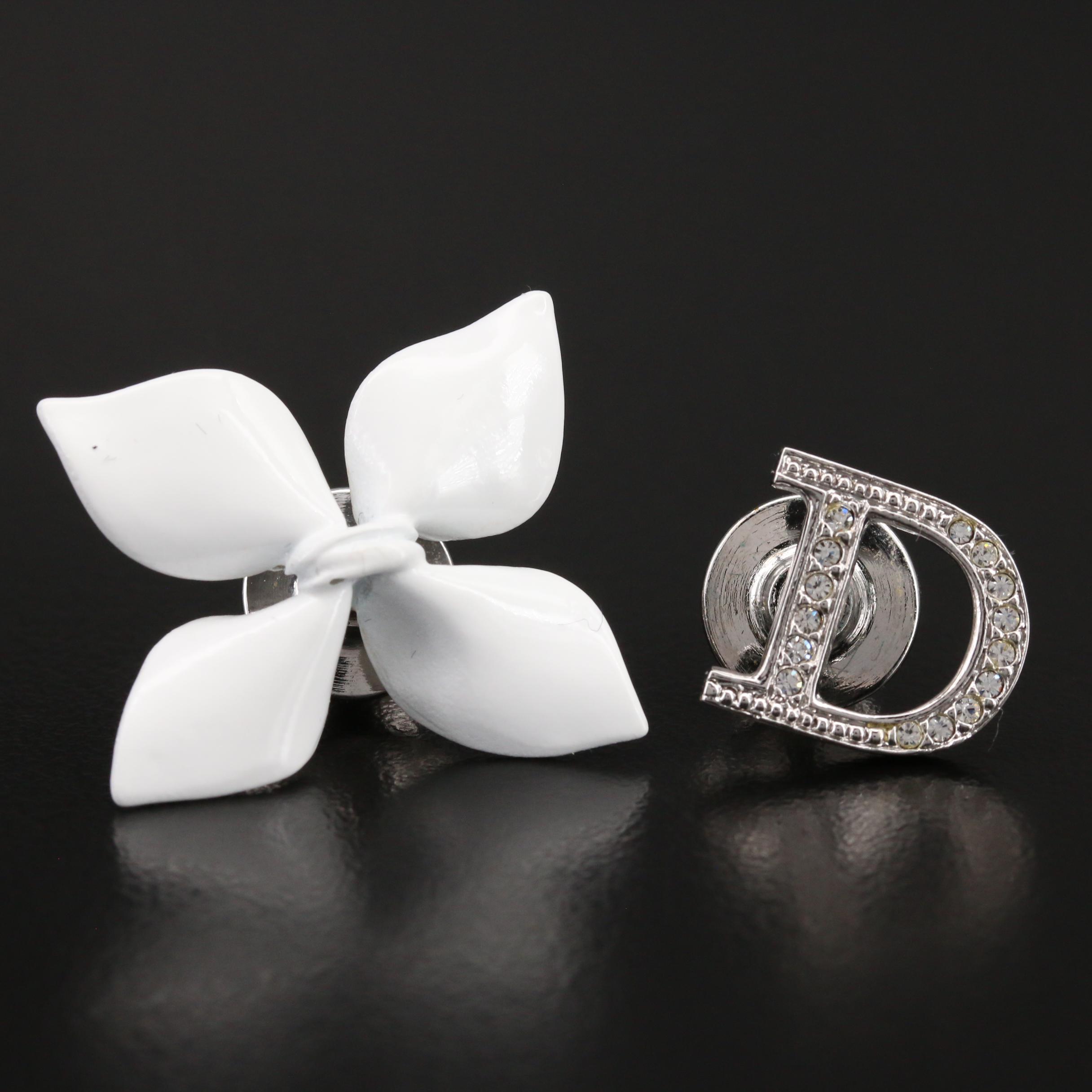 Dior Floral Pin and "D" Pin