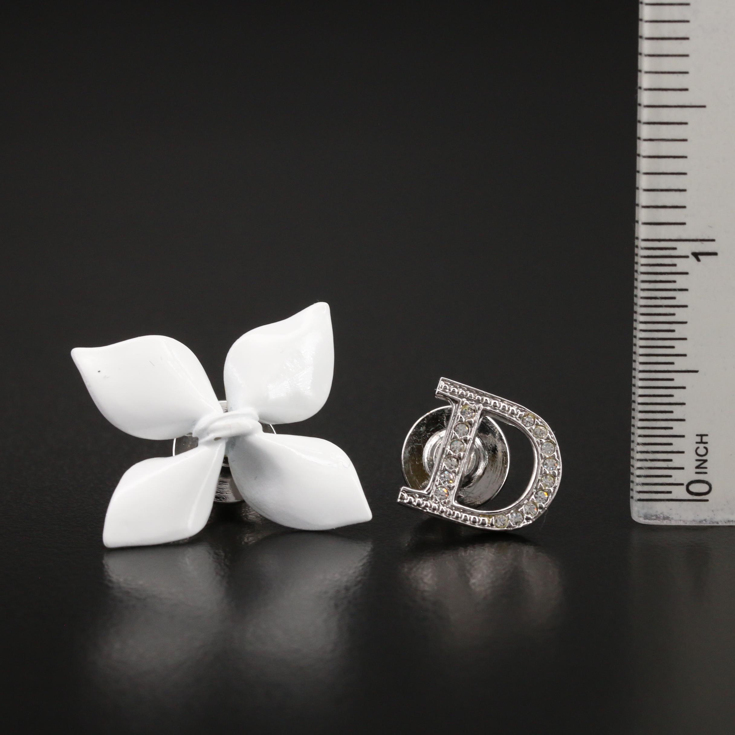 Dior Floral Pin and "D" Pin