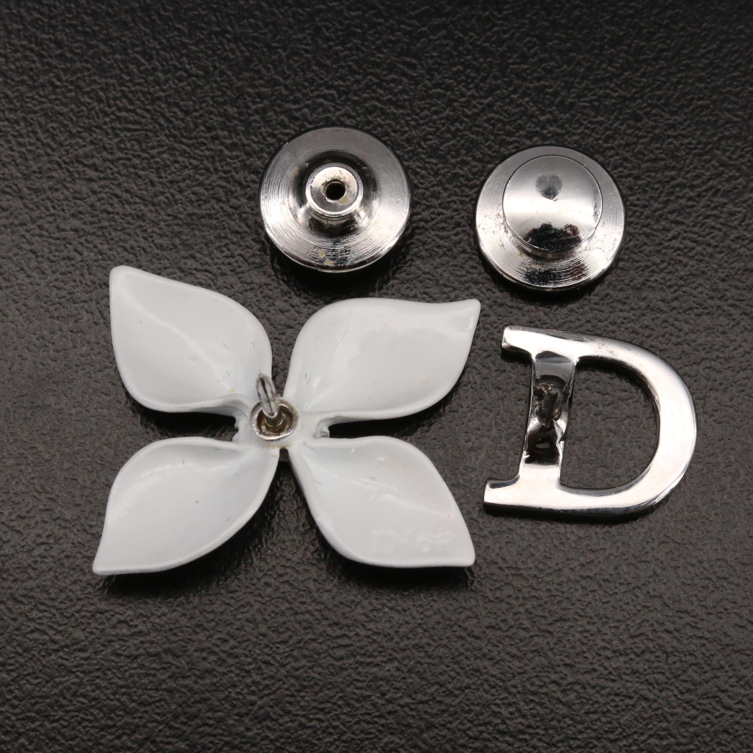Dior Floral Pin and "D" Pin