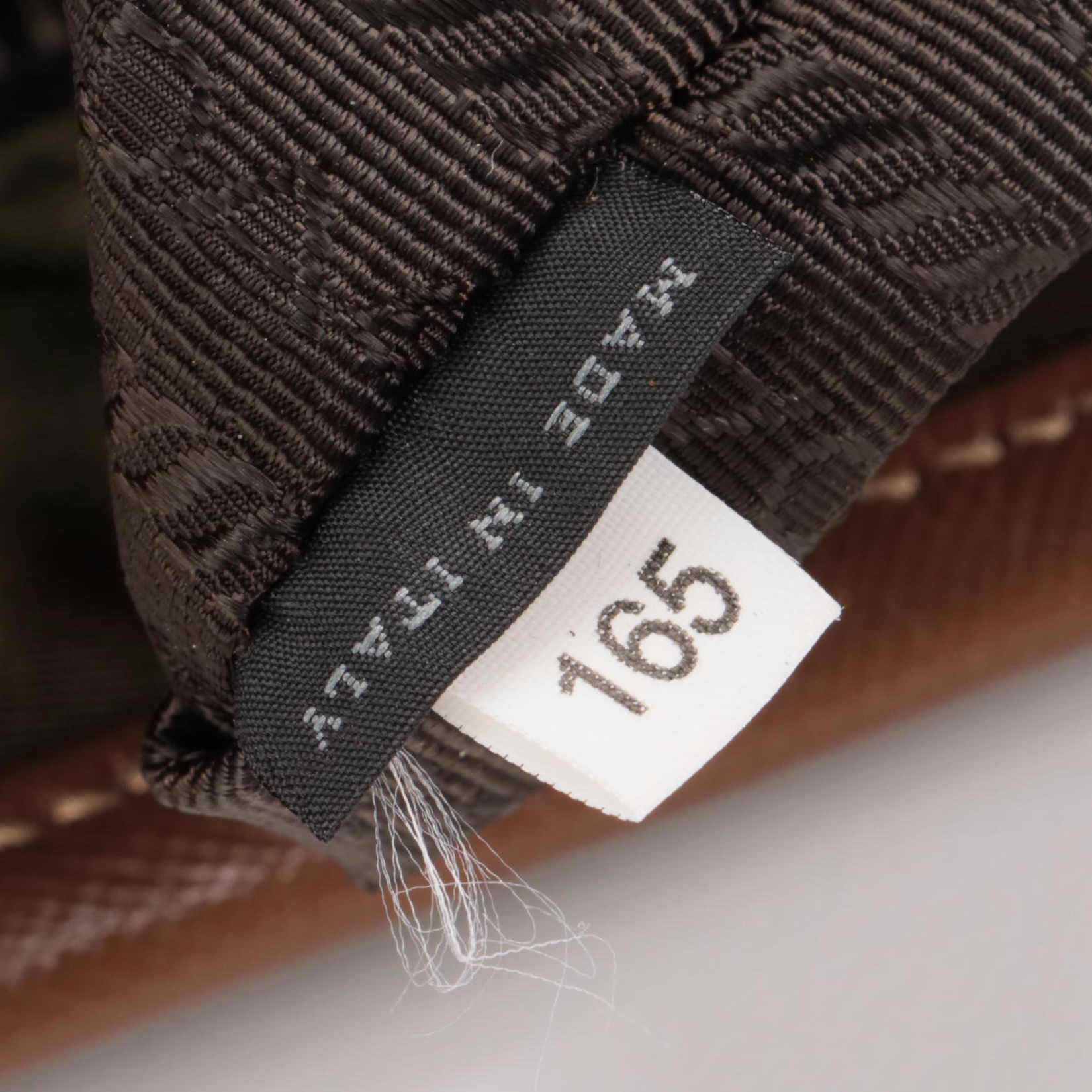 Prada Crossbody Bag in Green Tessuto Nylon with Brown Saffiano Leather Trim