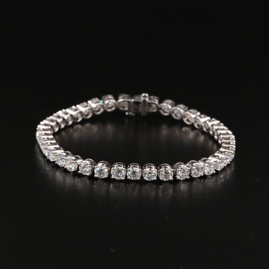 14K 10.00 CTW Diamond Line Bracelet with IGI Report