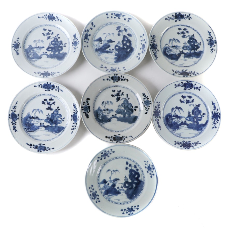 Chinese Export Porcelain Plates, Antique