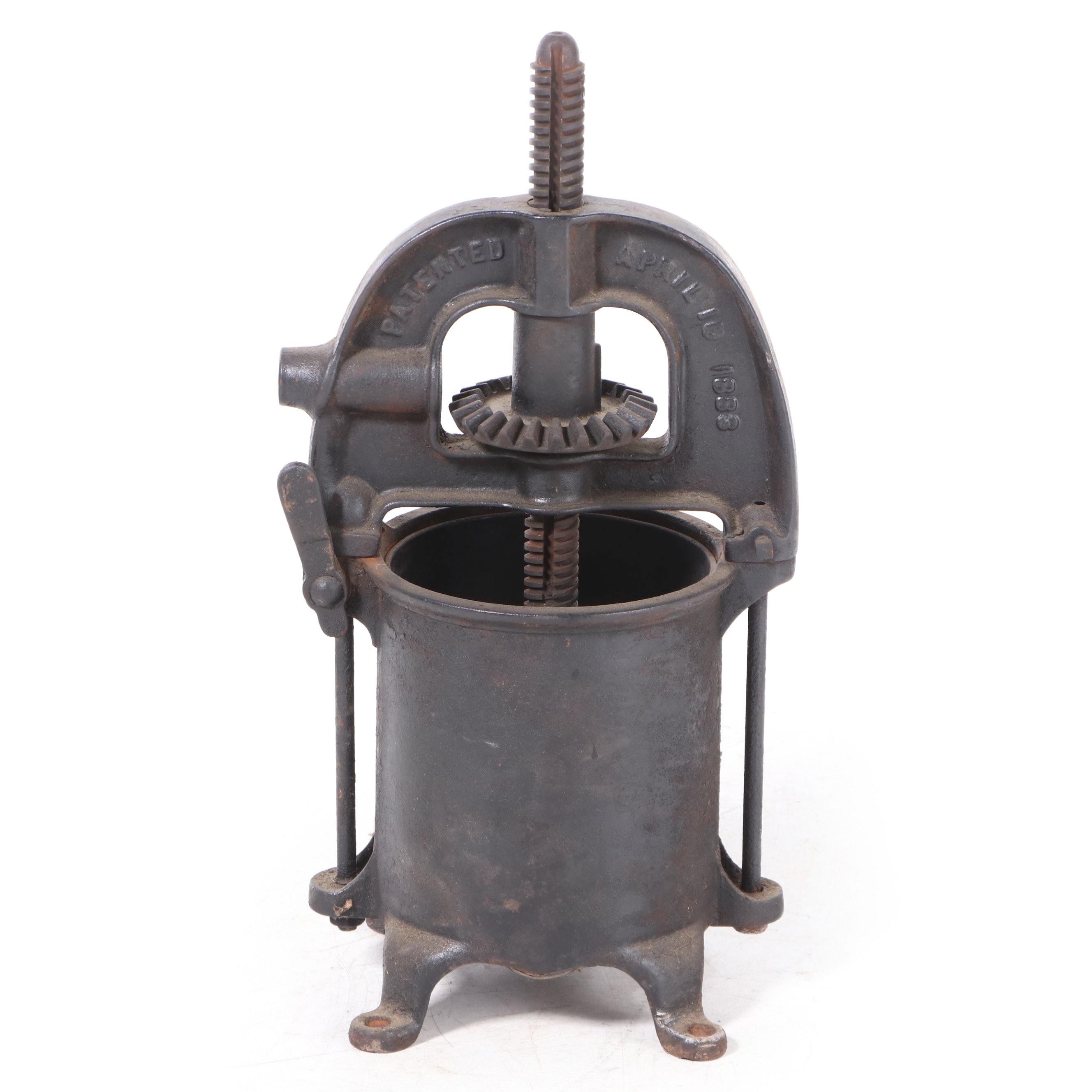 Enterprise Mfg. Co. Cast Iron Sausage Stuffer Press