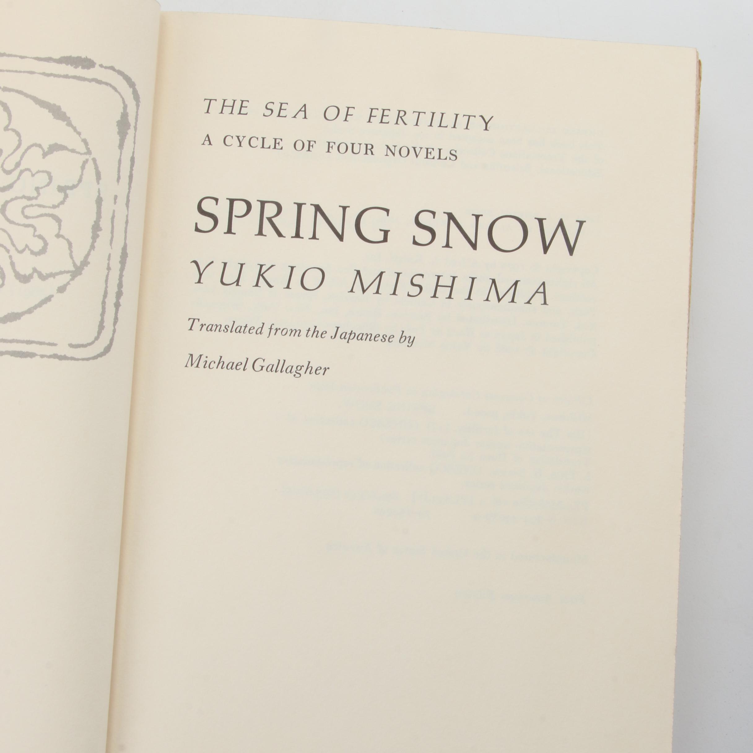 First American Edition Yukio Mishima Novels Including "Spring Snow"