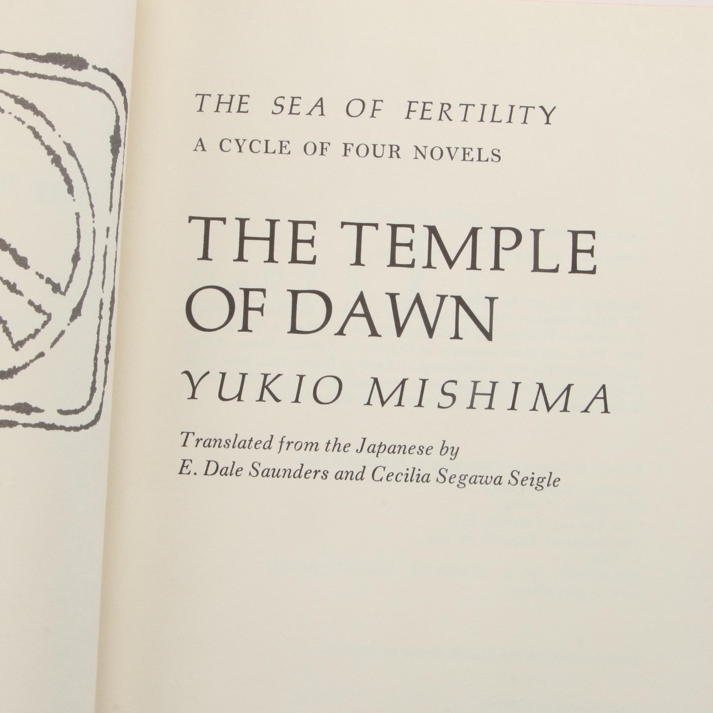 First American Edition Yukio Mishima Novels Including "Spring Snow"