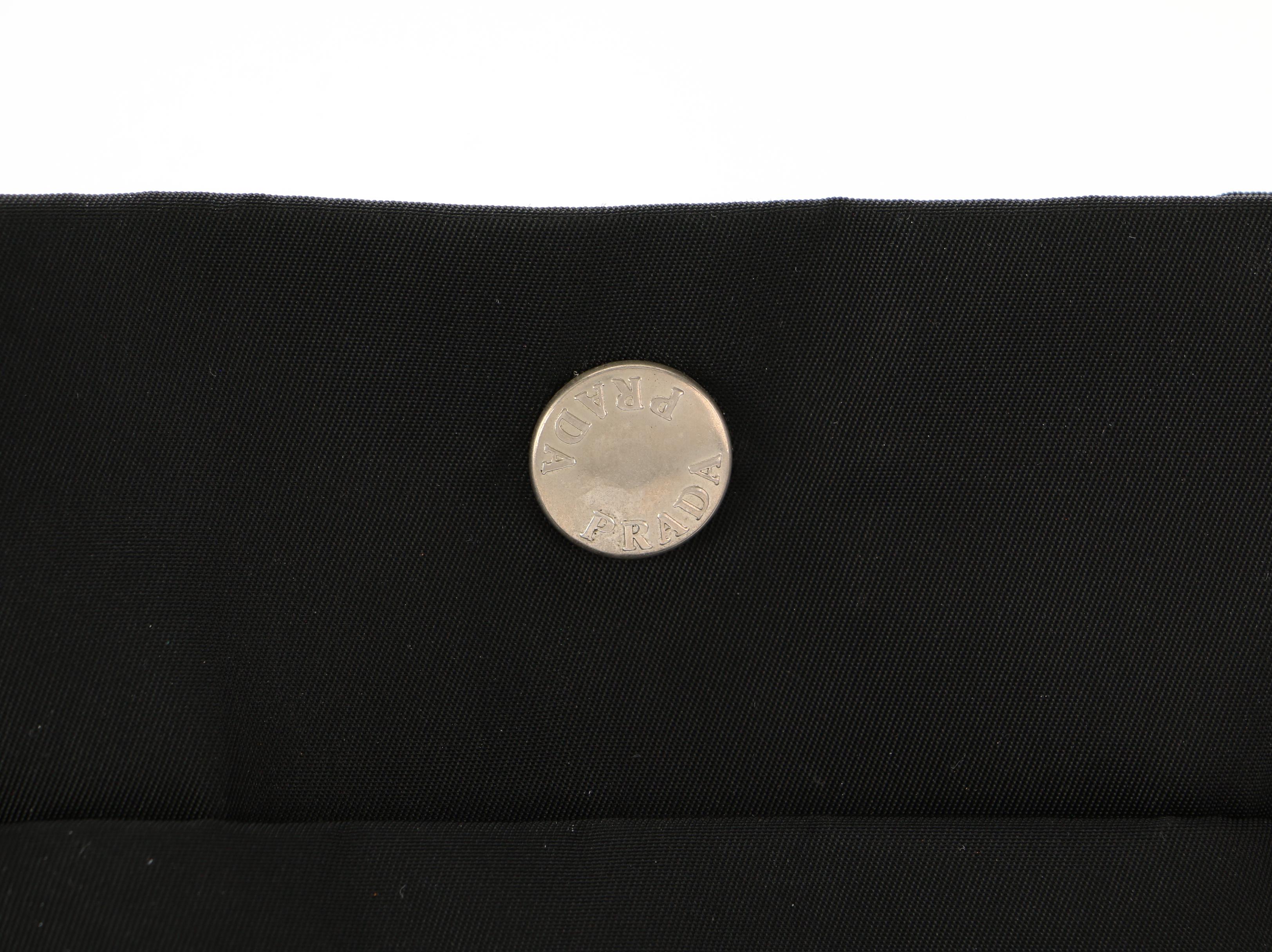 Prada Tote in Black Tessuto Nylon and Leather