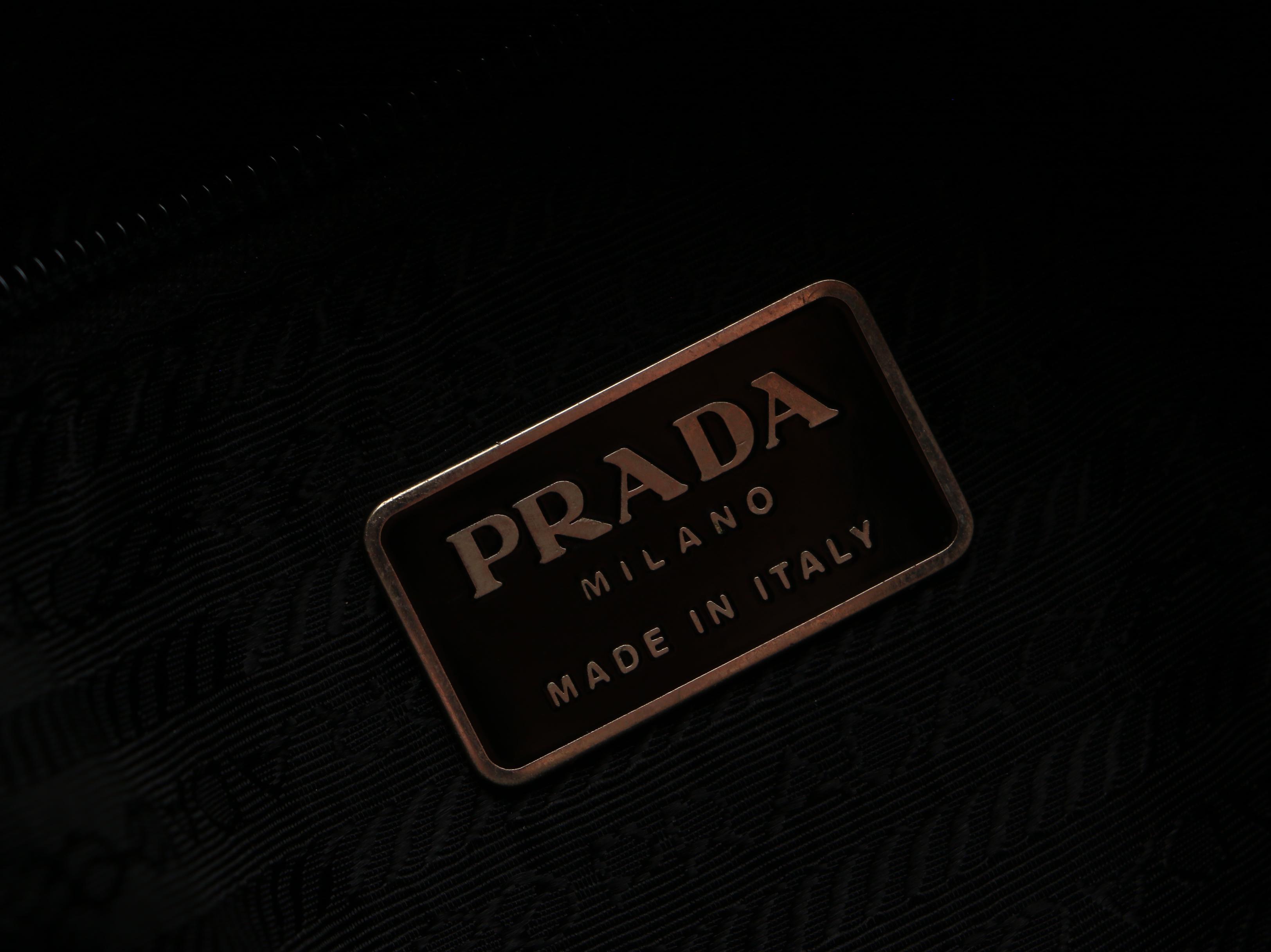 Prada Tote in Black Tessuto Nylon and Leather