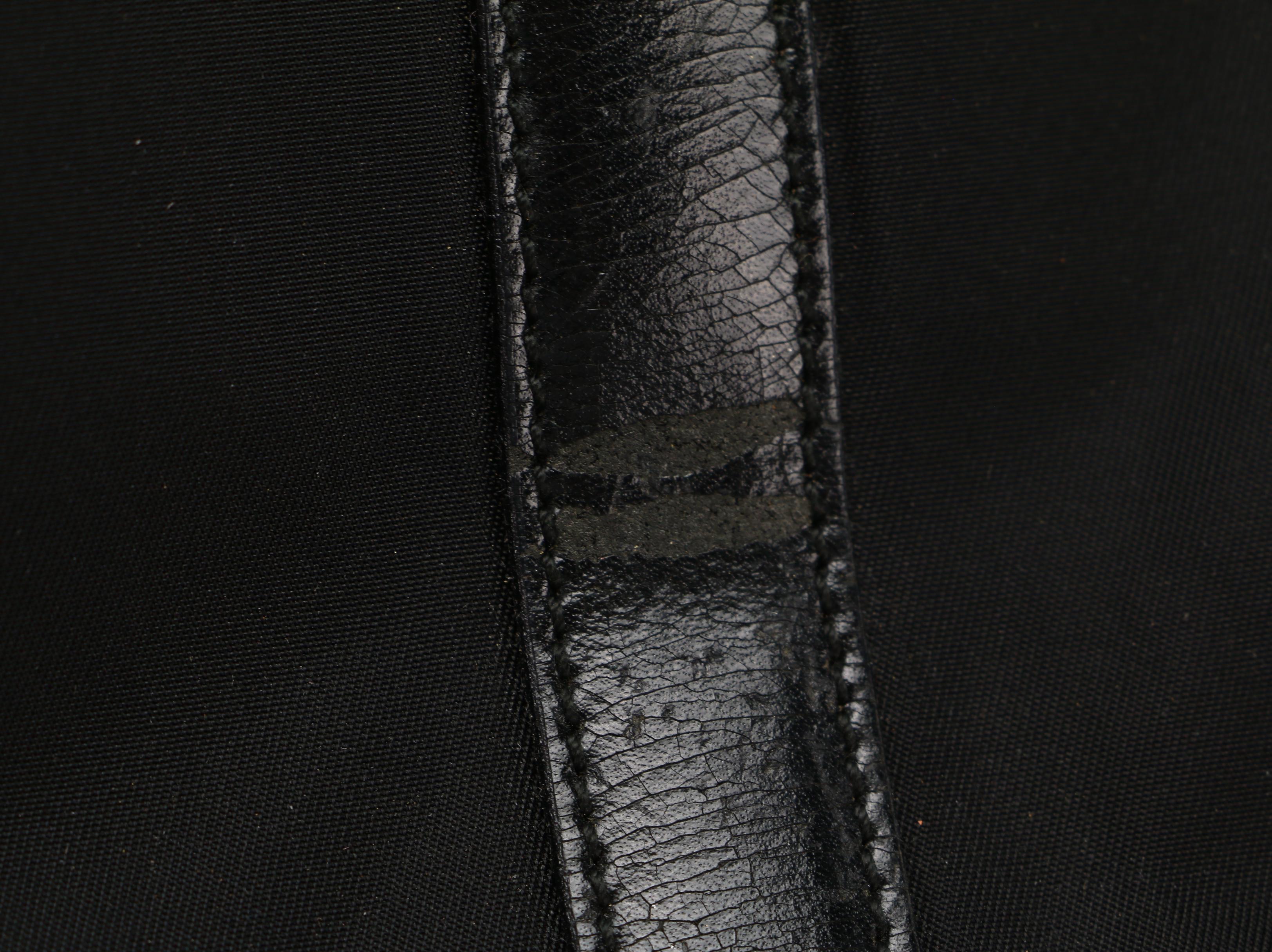 Prada Tote in Black Tessuto Nylon and Leather