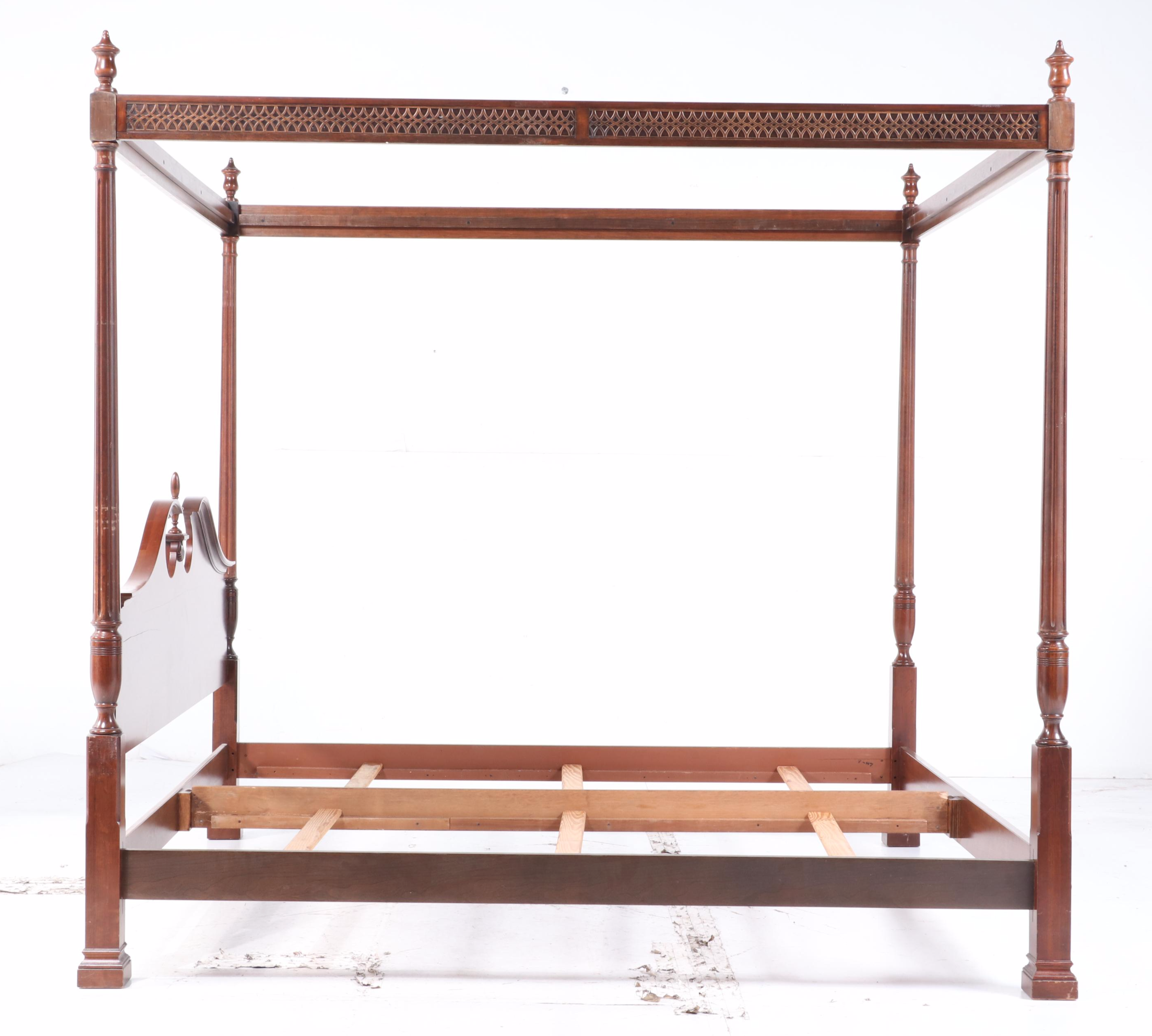 American Colonial Style Cherry King Size Tester Bed