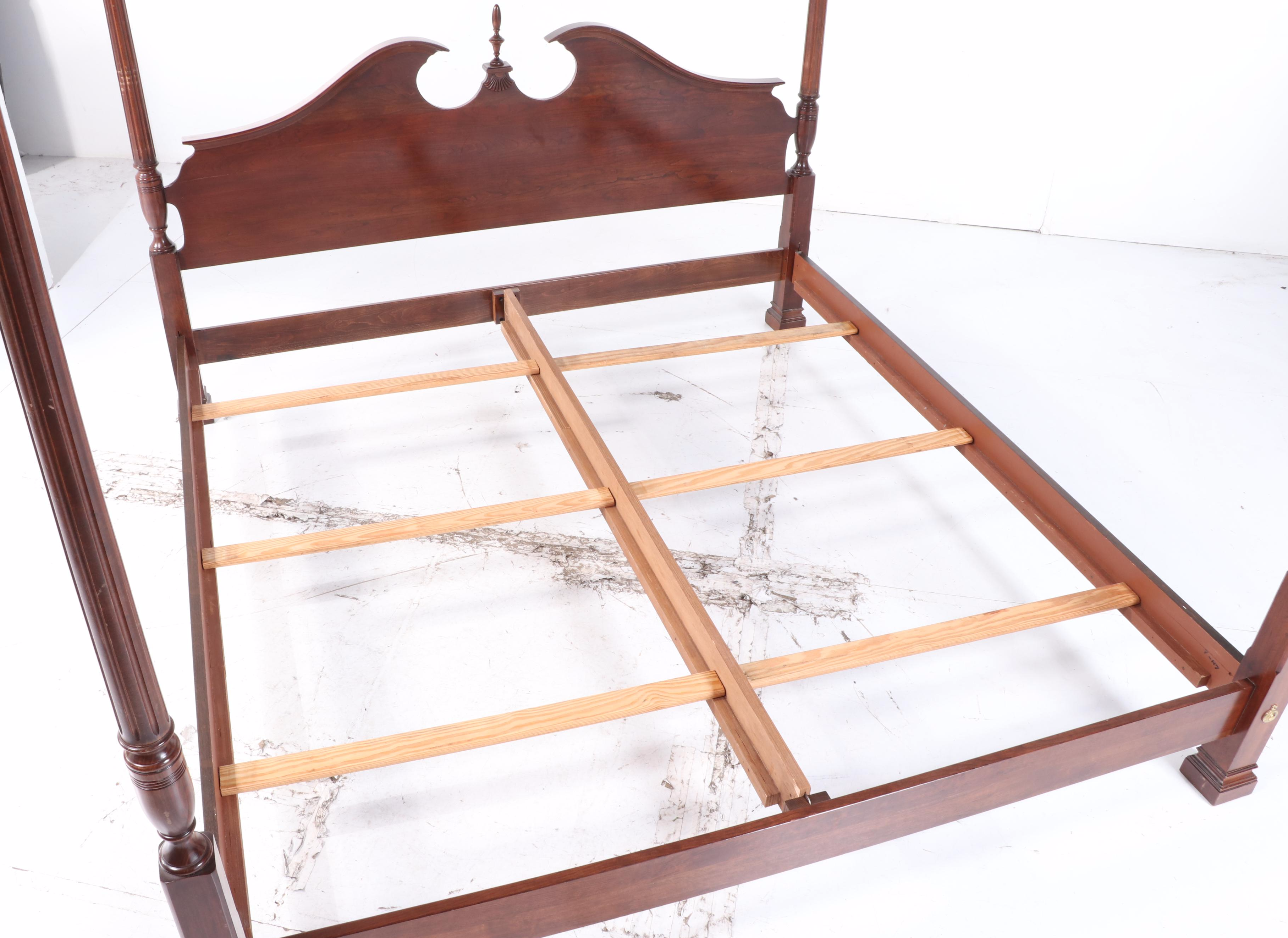 American Colonial Style Cherry King Size Tester Bed