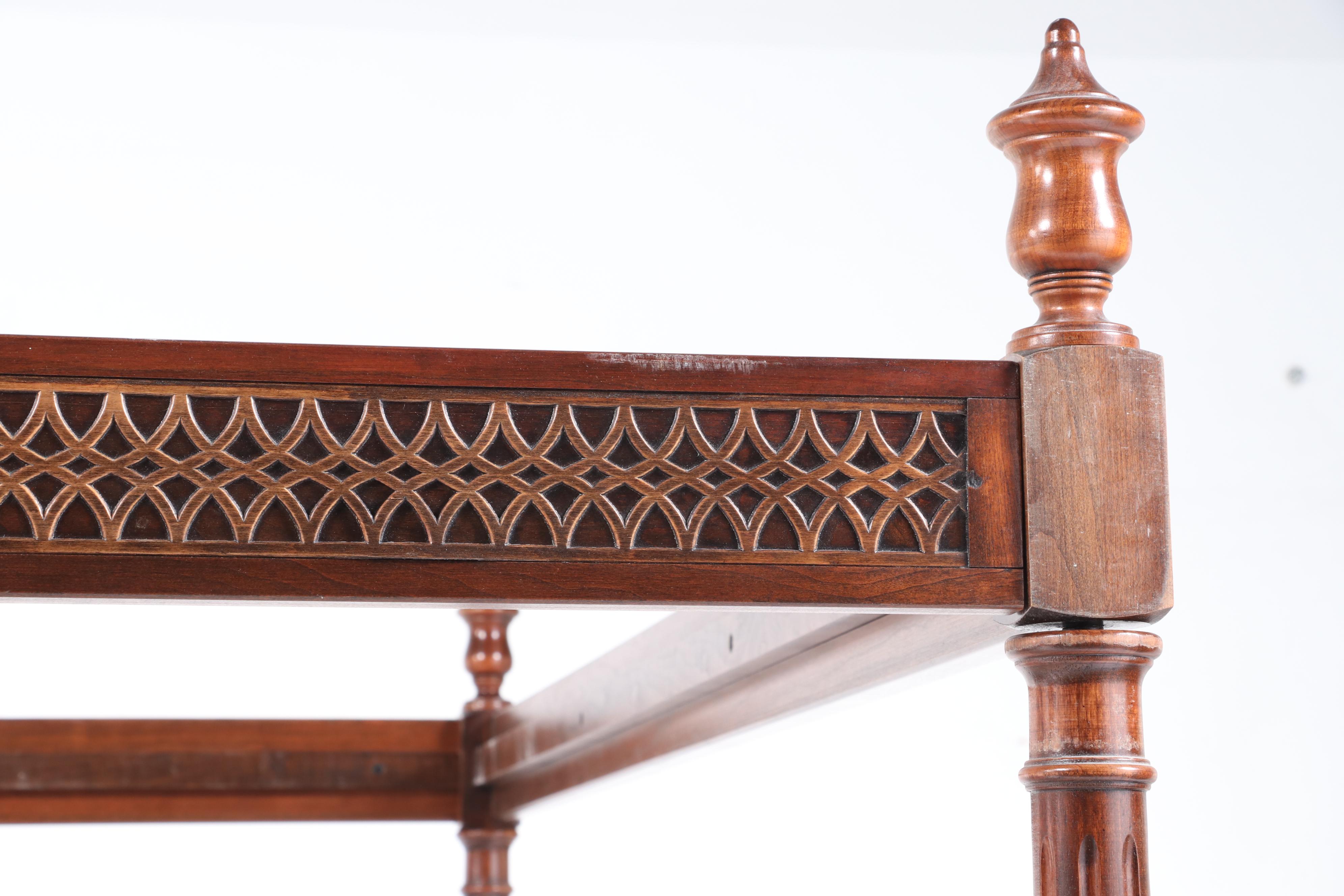 American Colonial Style Cherry King Size Tester Bed