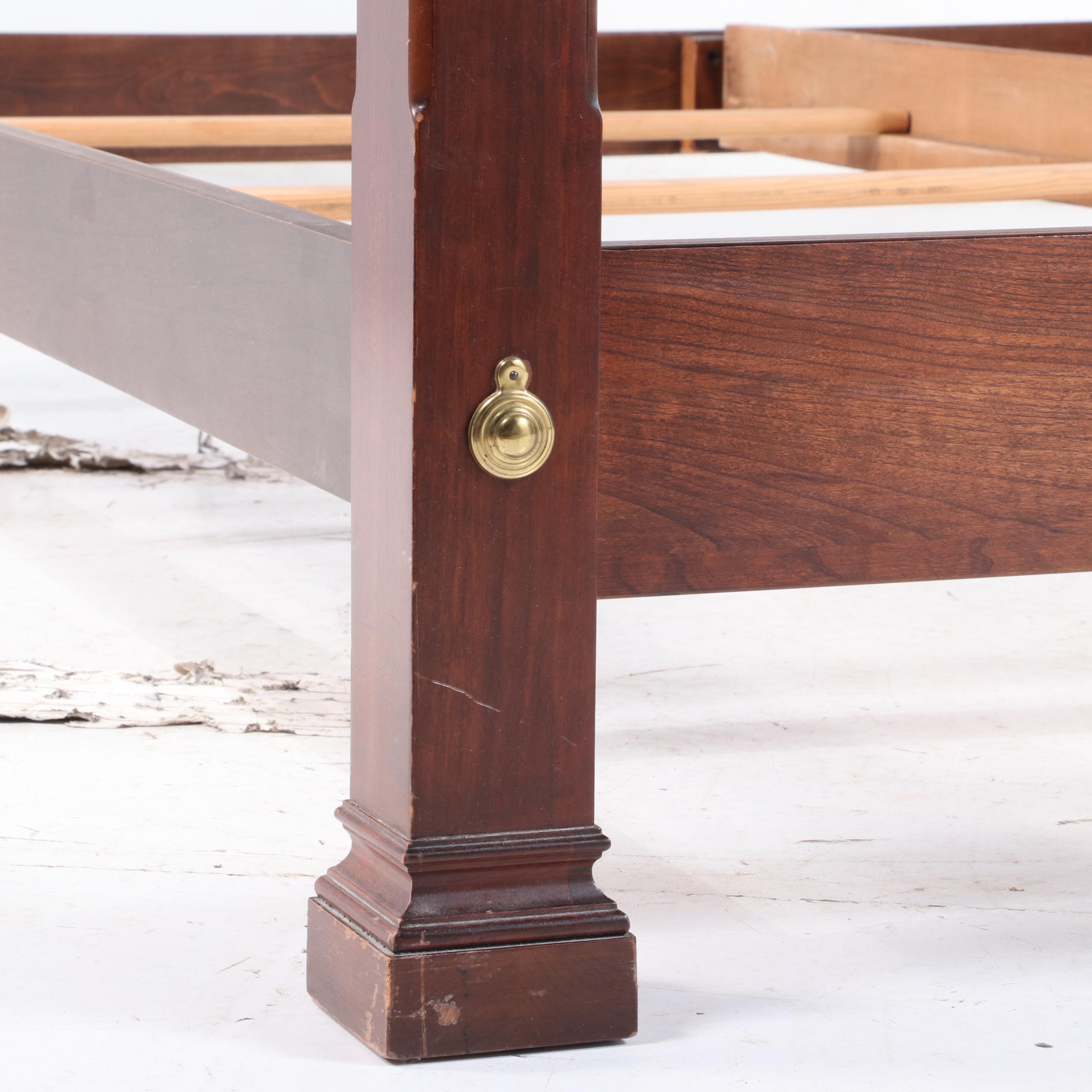 American Colonial Style Cherry King Size Tester Bed