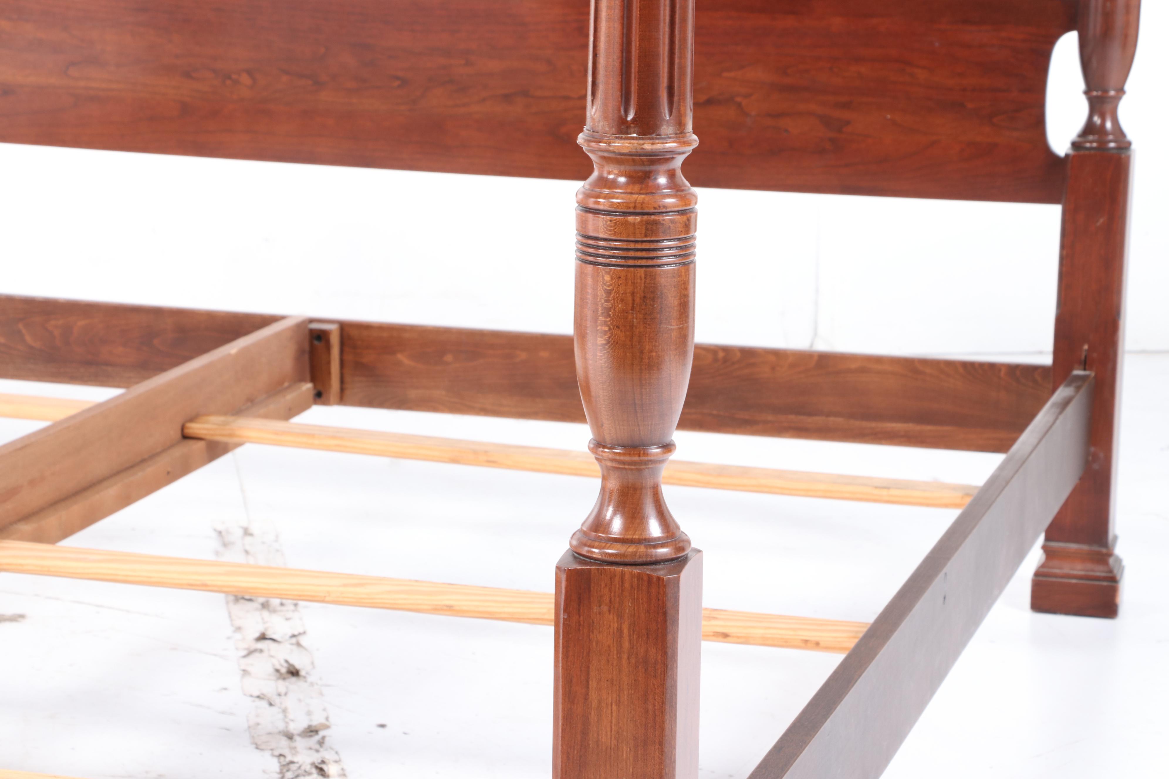 American Colonial Style Cherry King Size Tester Bed
