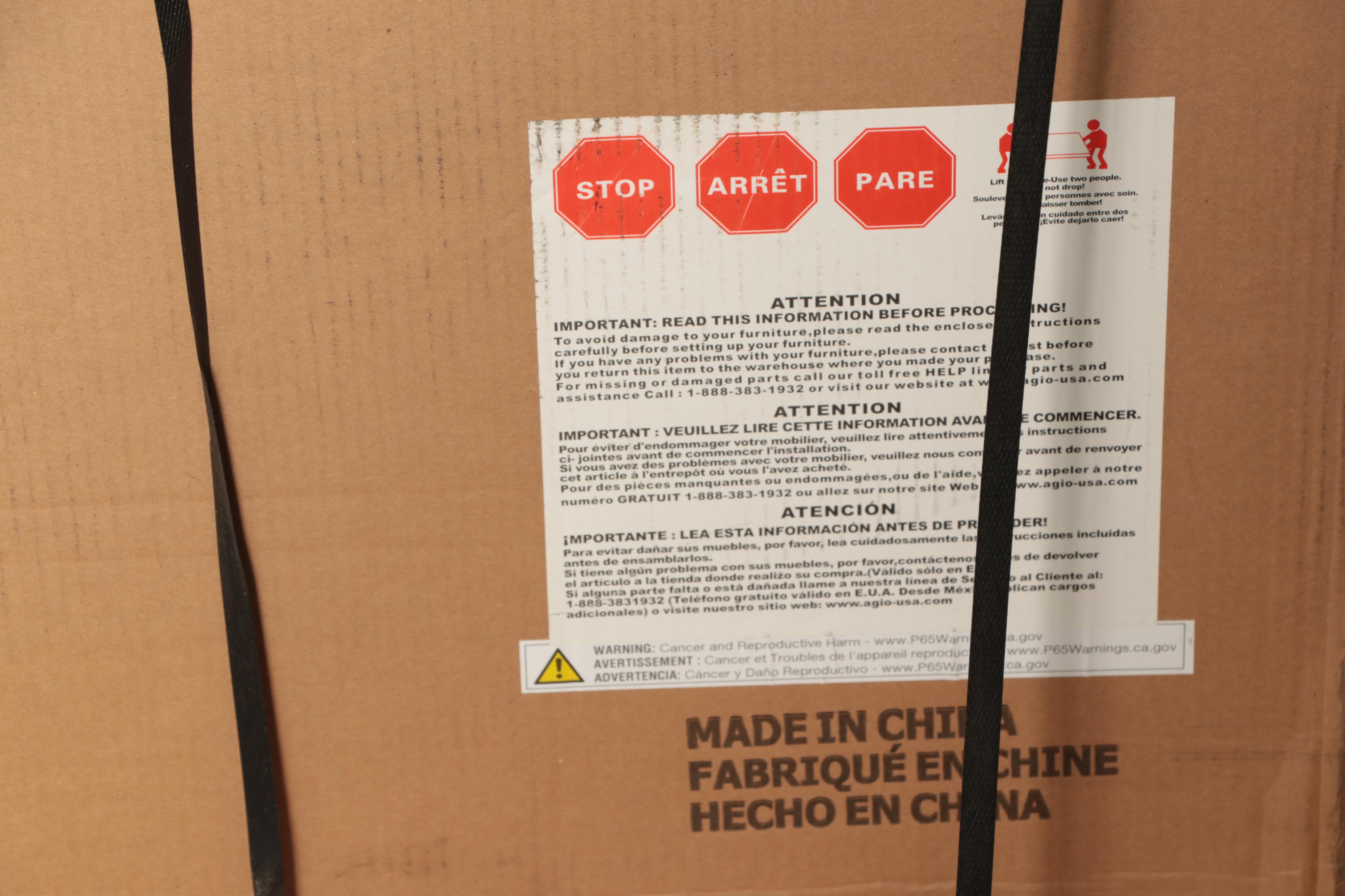 Agio "Park Falls" 4-Piece Woven Bench Dining Set