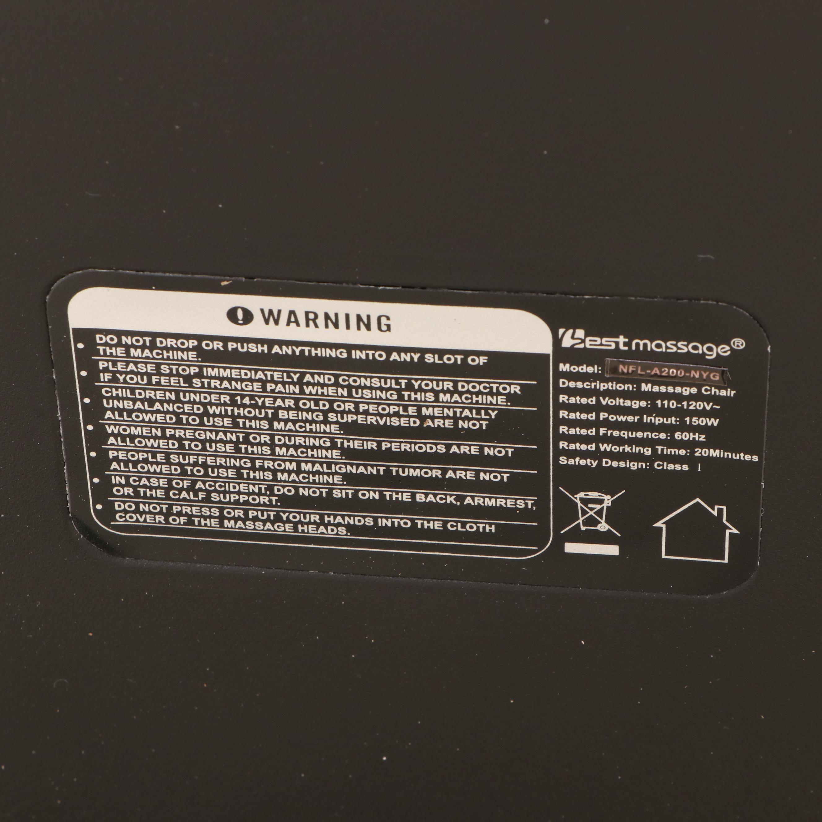 Best Massage "NY Giants" Massage Chair