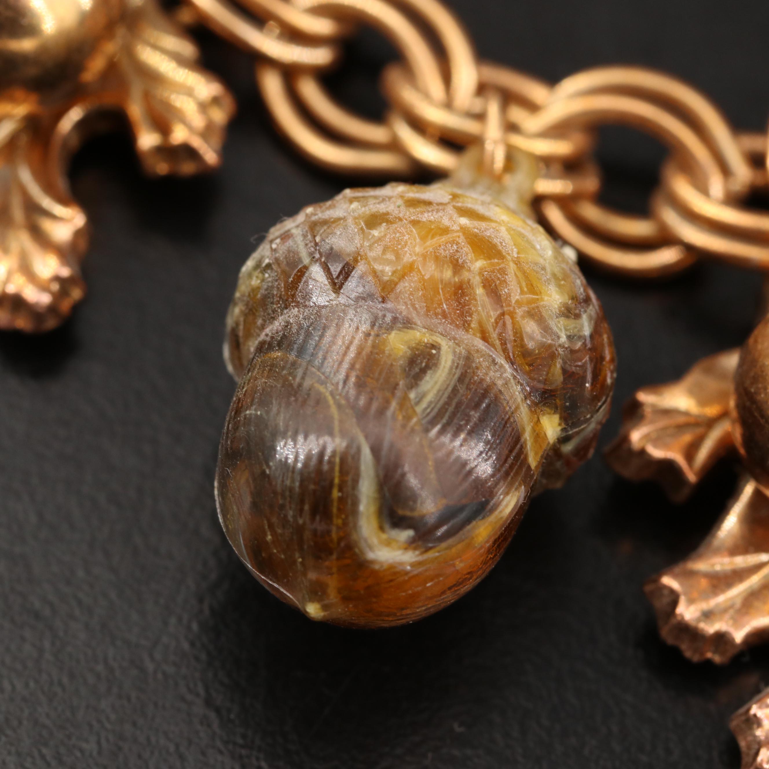 Circa 1960s Acorn and Oak Leaf Bracelet