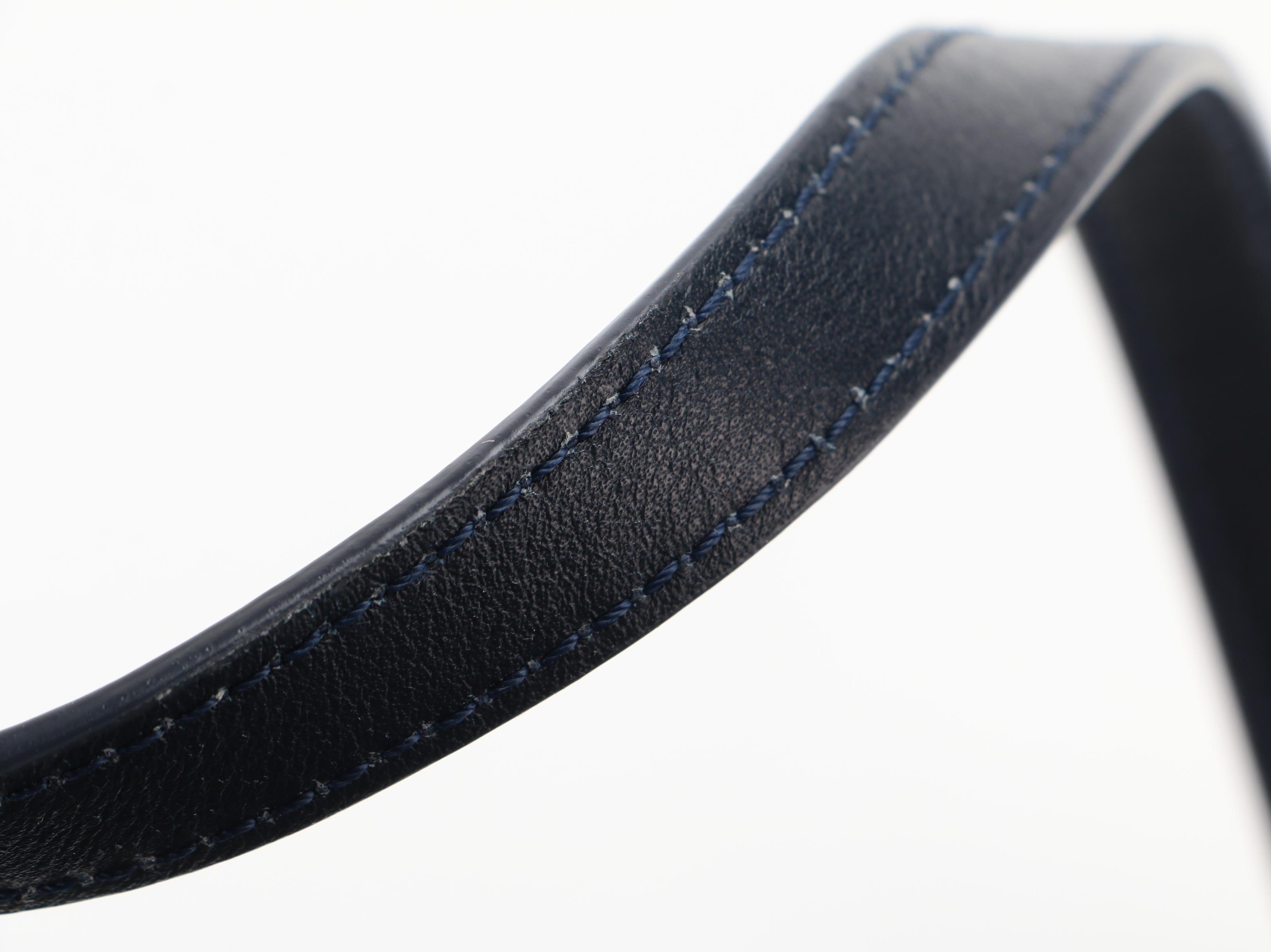 Tory Burch Jenny Shoulder Tote in Navy Blue Leather