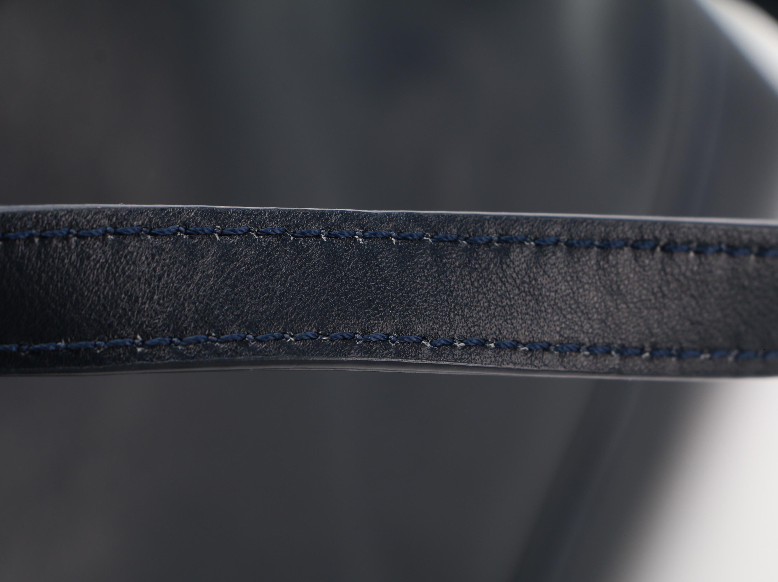 Tory Burch Jenny Shoulder Tote in Navy Blue Leather