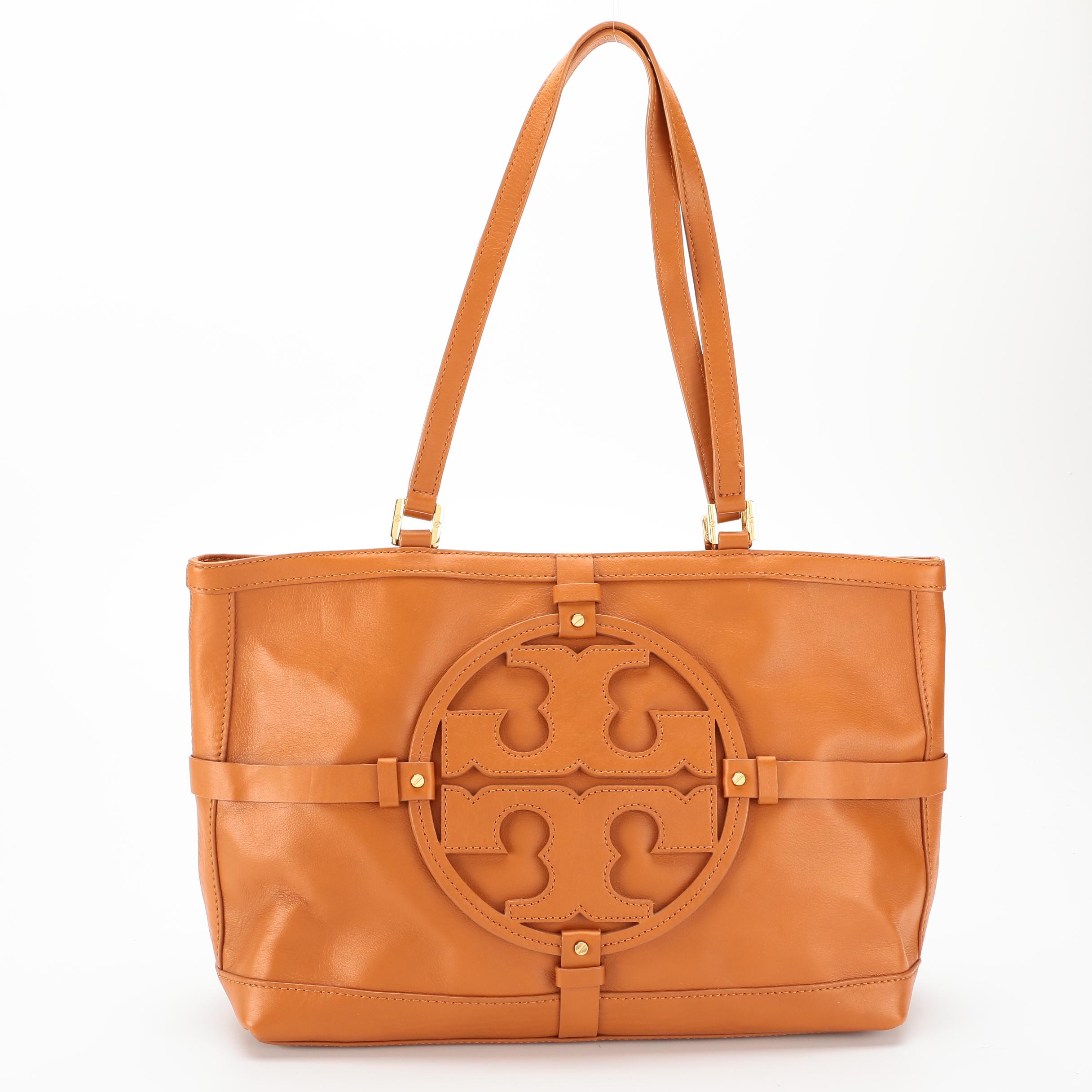 Tory Burch Jenny Shoulder Tote in Tan Leather