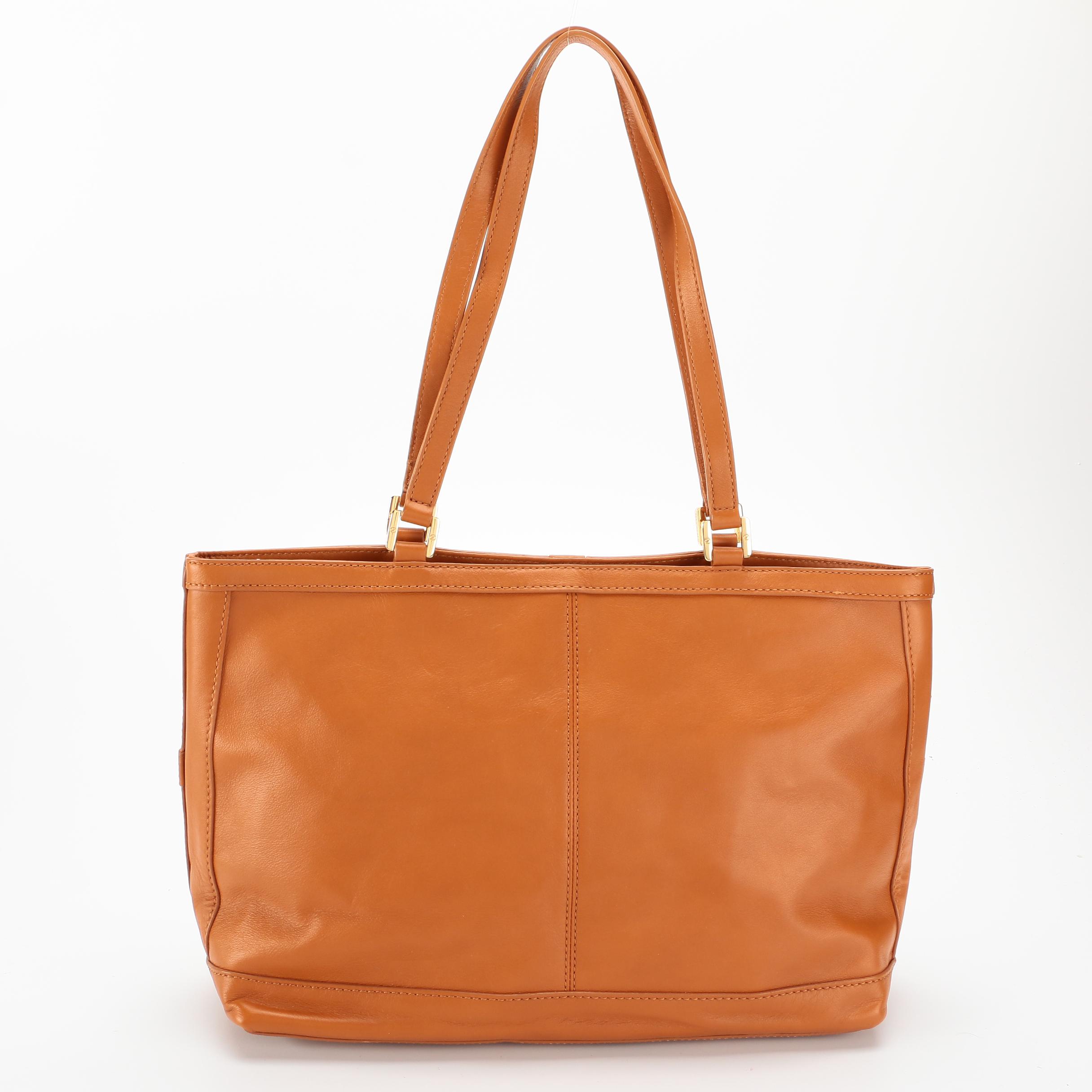 Tory Burch Jenny Shoulder Tote in Tan Leather