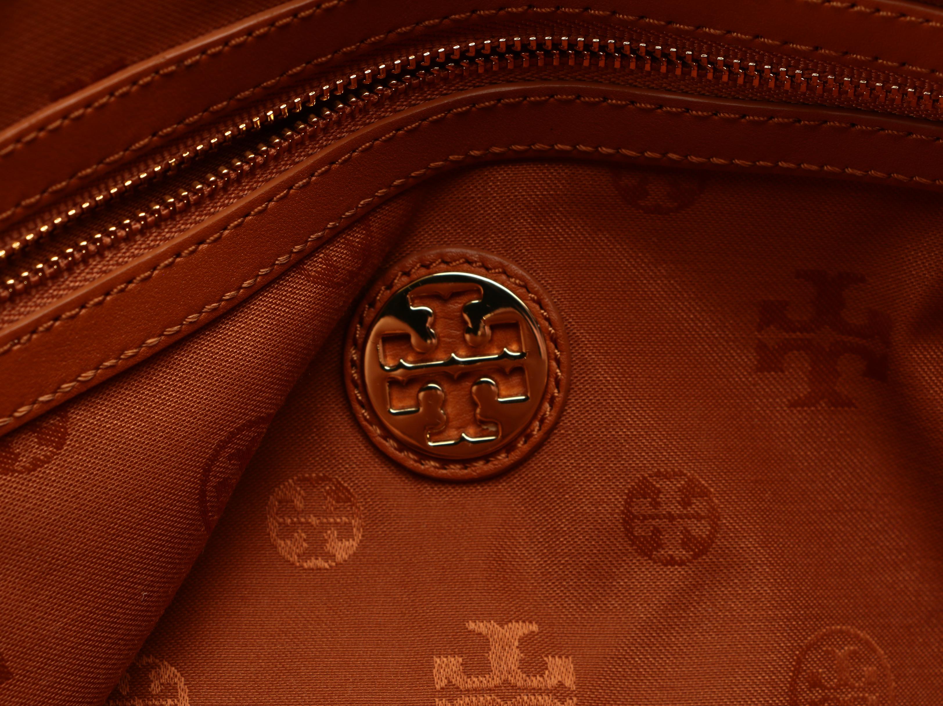 Tory Burch Jenny Shoulder Tote in Tan Leather