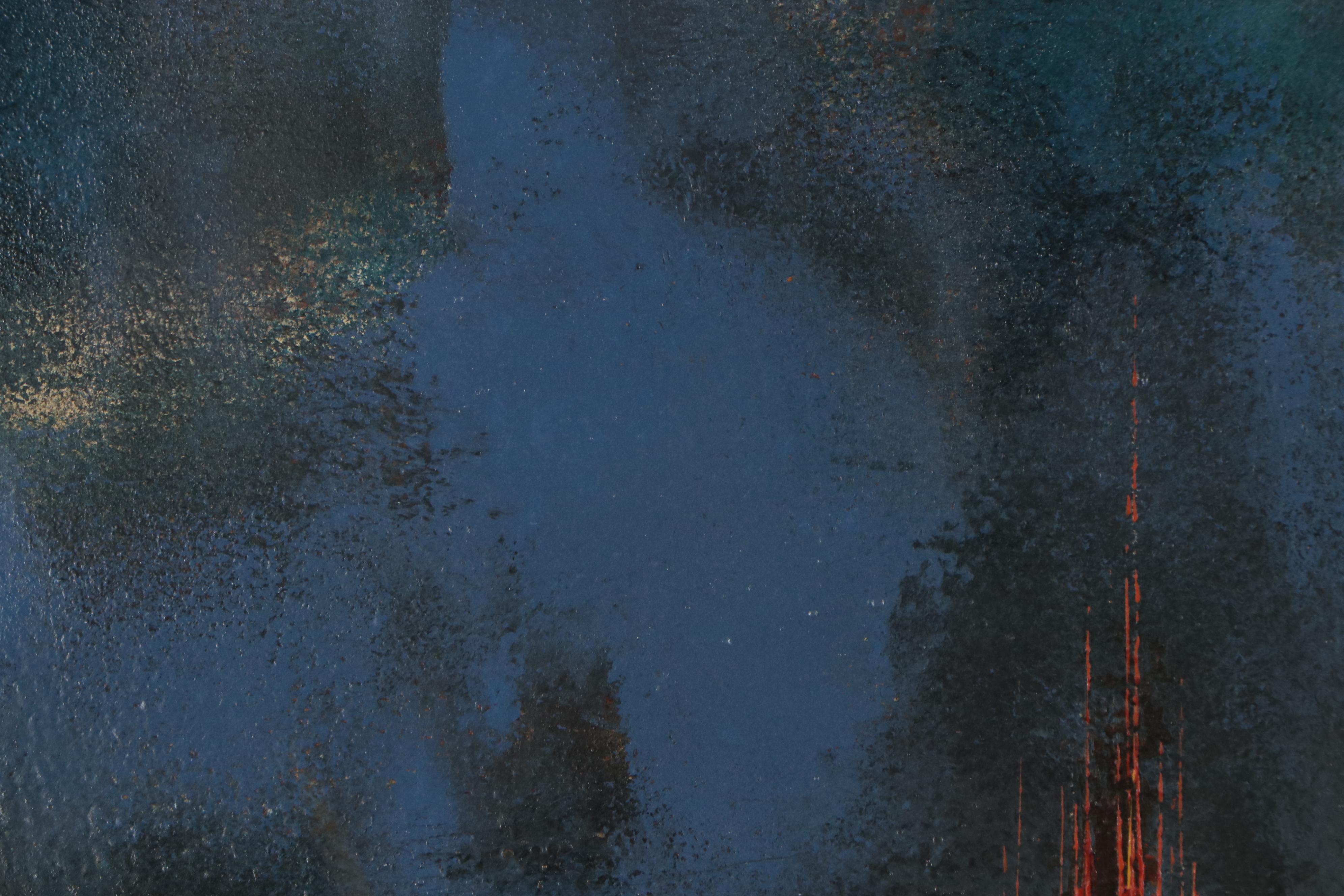 Leonardo Nierman Abstract Oil Painting "Castillo Rojo," 1961