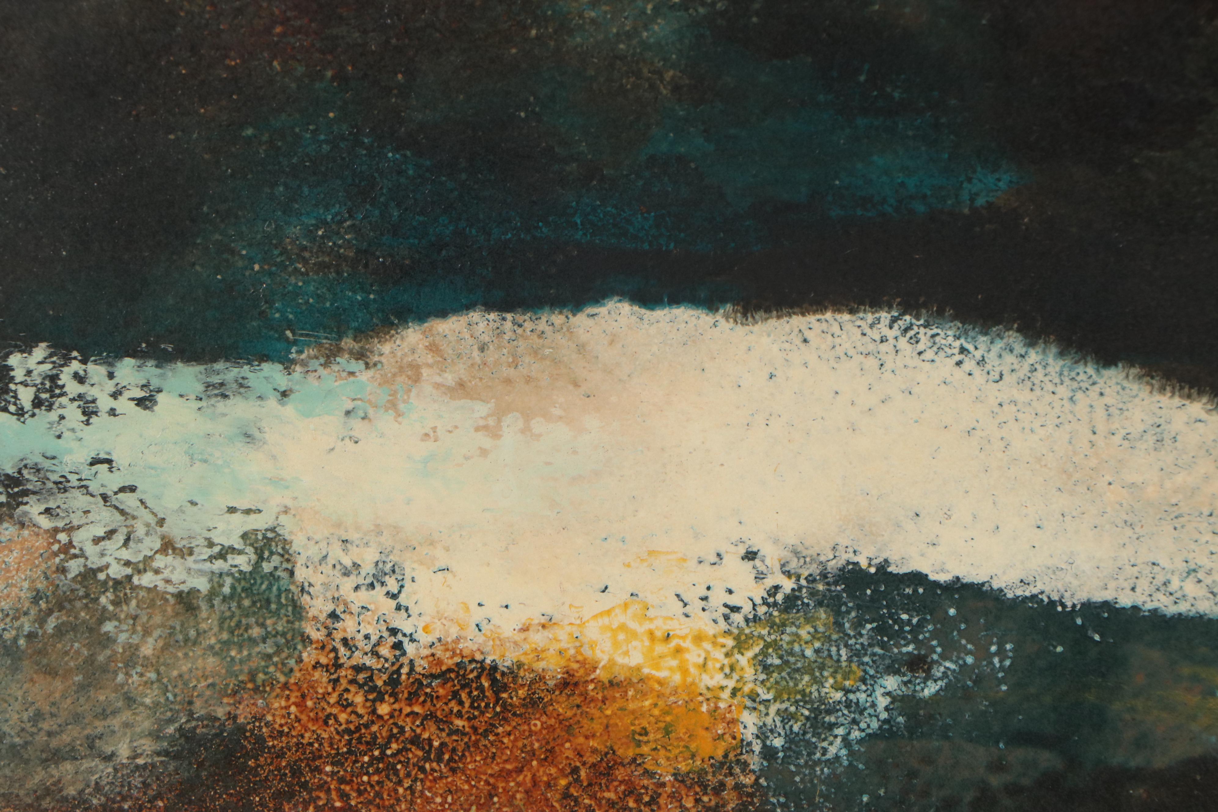 Leonardo Nierman Abstract Oil Painting "Castillo Rojo," 1961