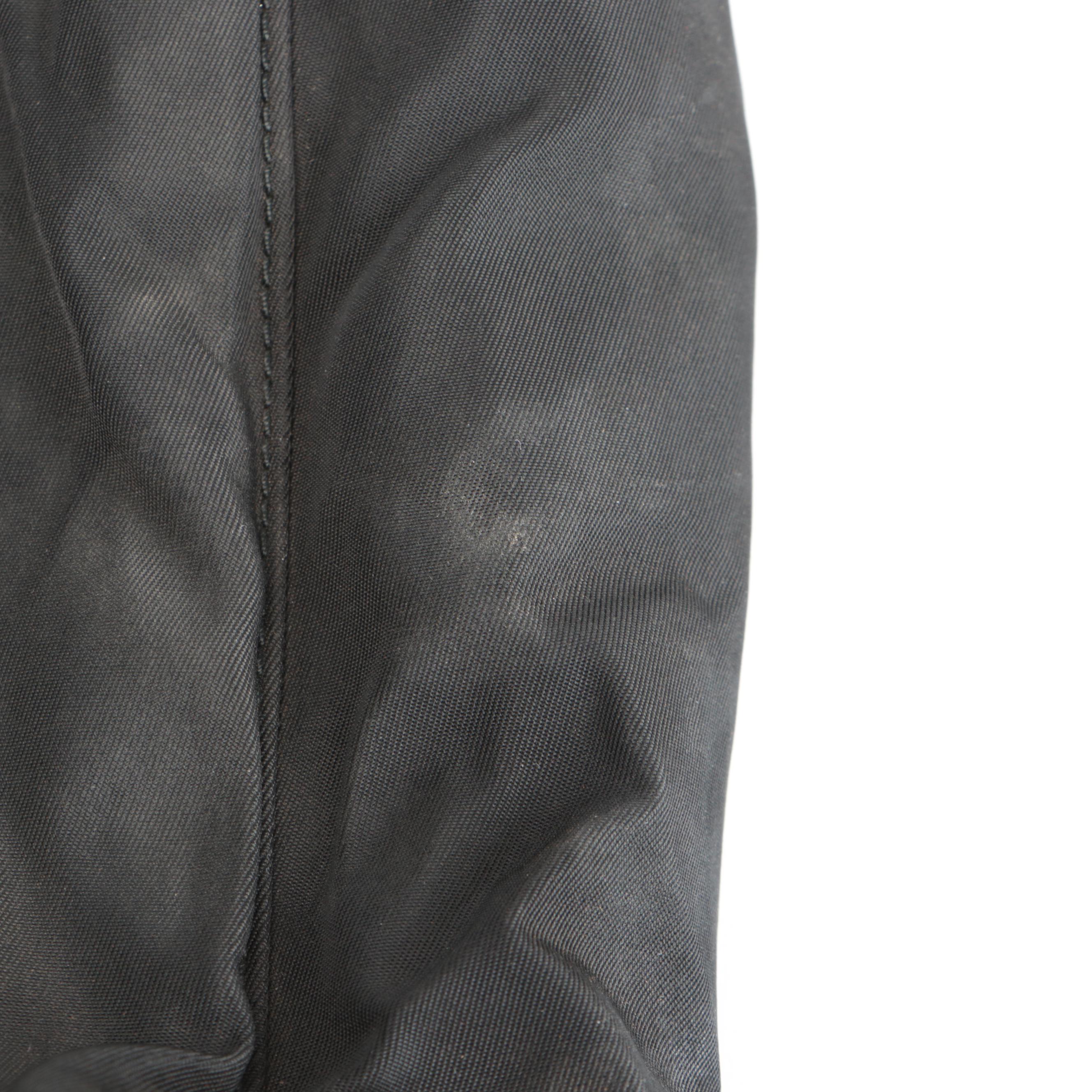 Prada Top Handle Bag in Black Nylon with Plastic Handles