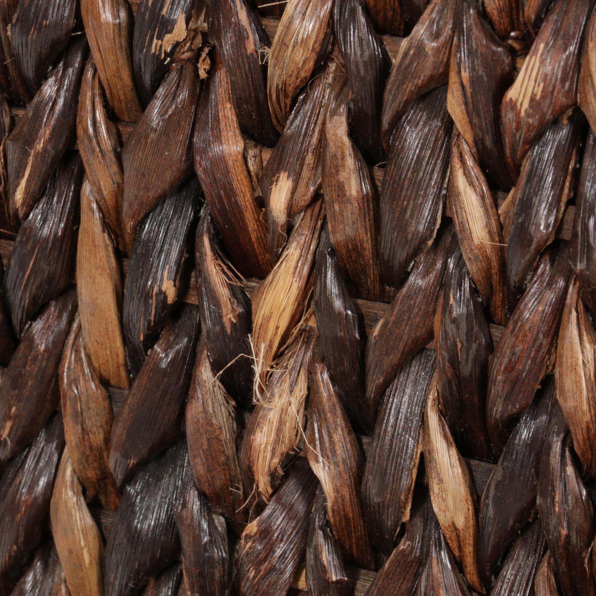 Five Pottery Barn Woven Seagrass Dining Chairs