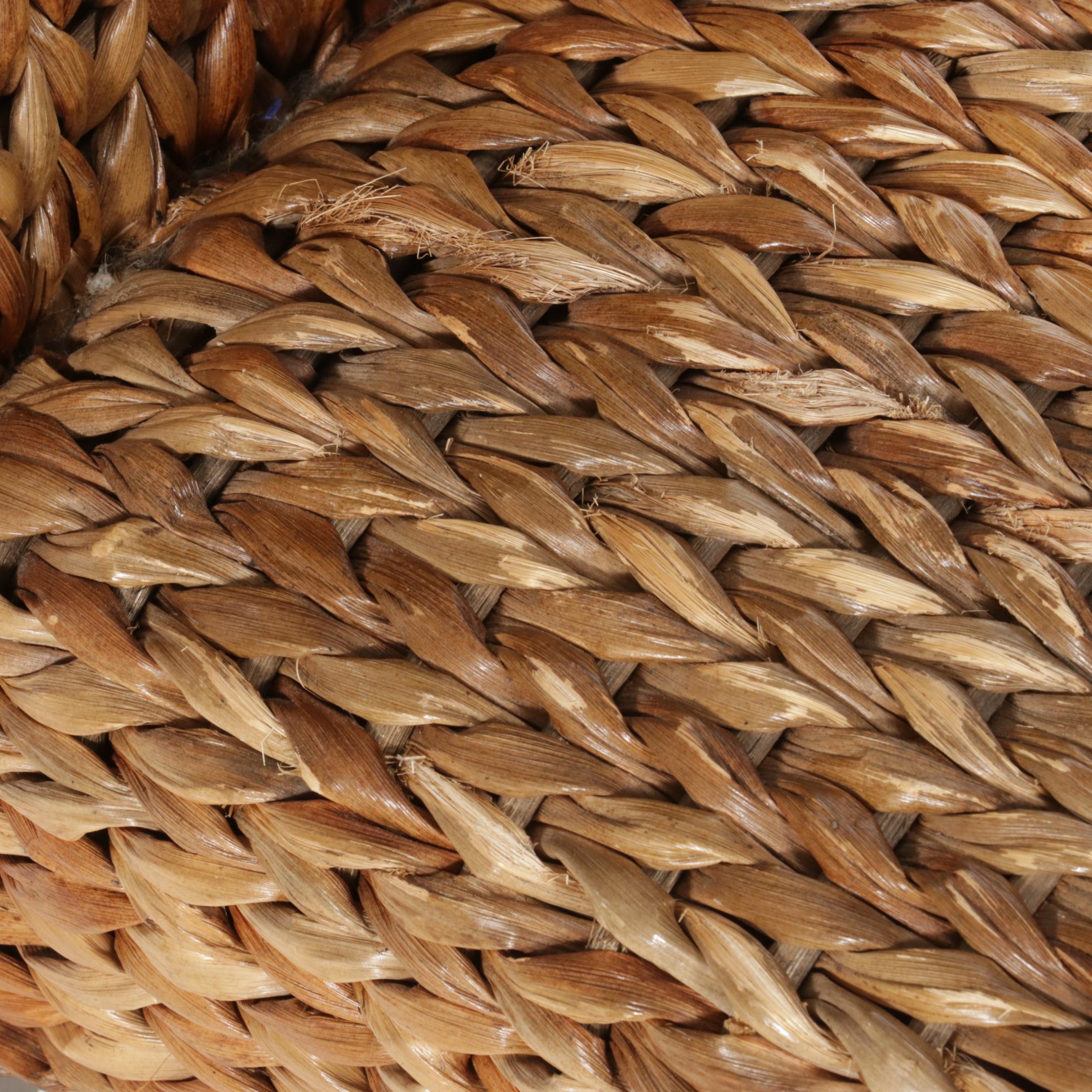 Five Pottery Barn Woven Seagrass Dining Chairs