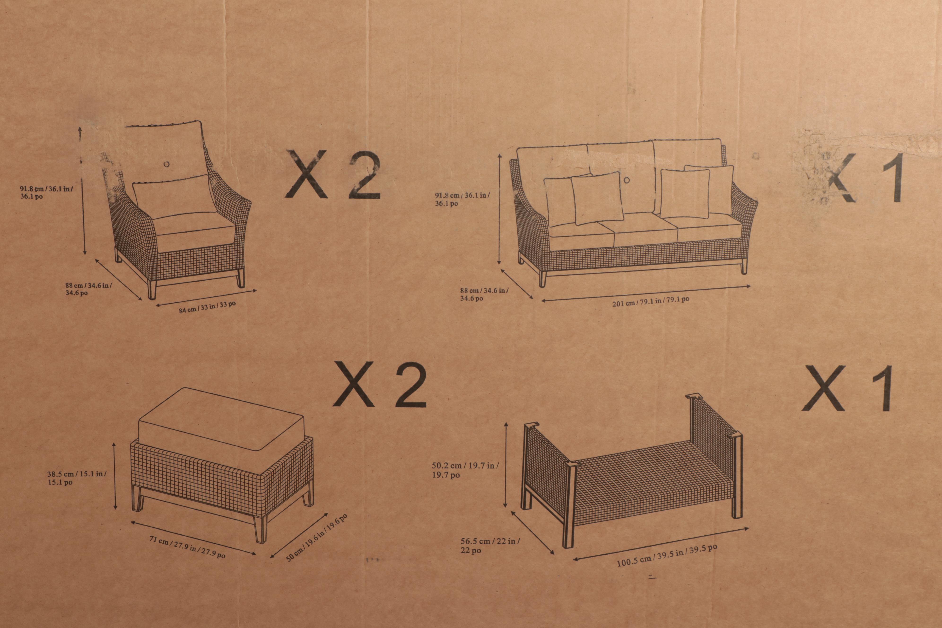 Agio "McKenzy" 6-Piece Deep Seating Patio Set