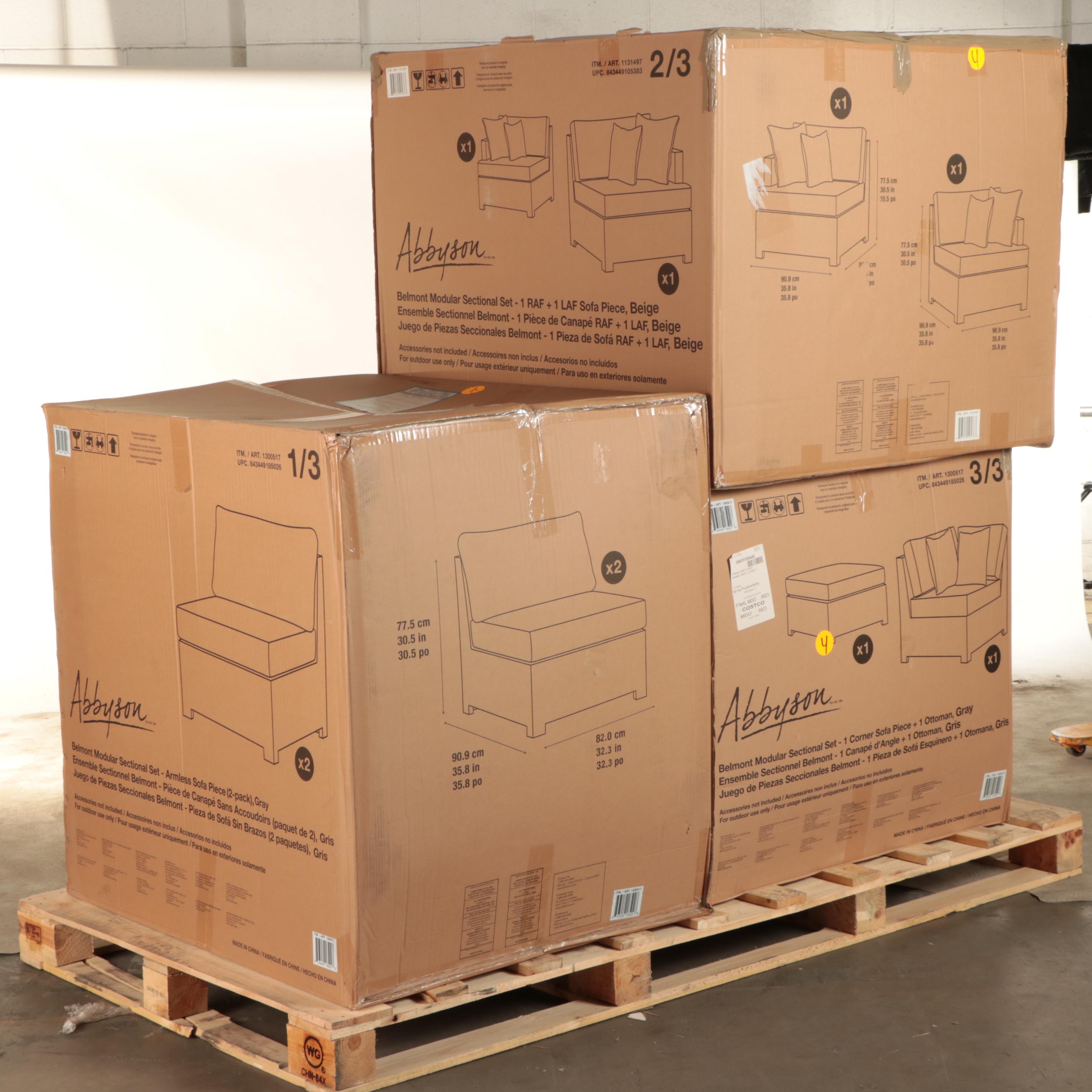 Abbyson Living "Belmont" 6-Piece Modular Sectional Patio Set