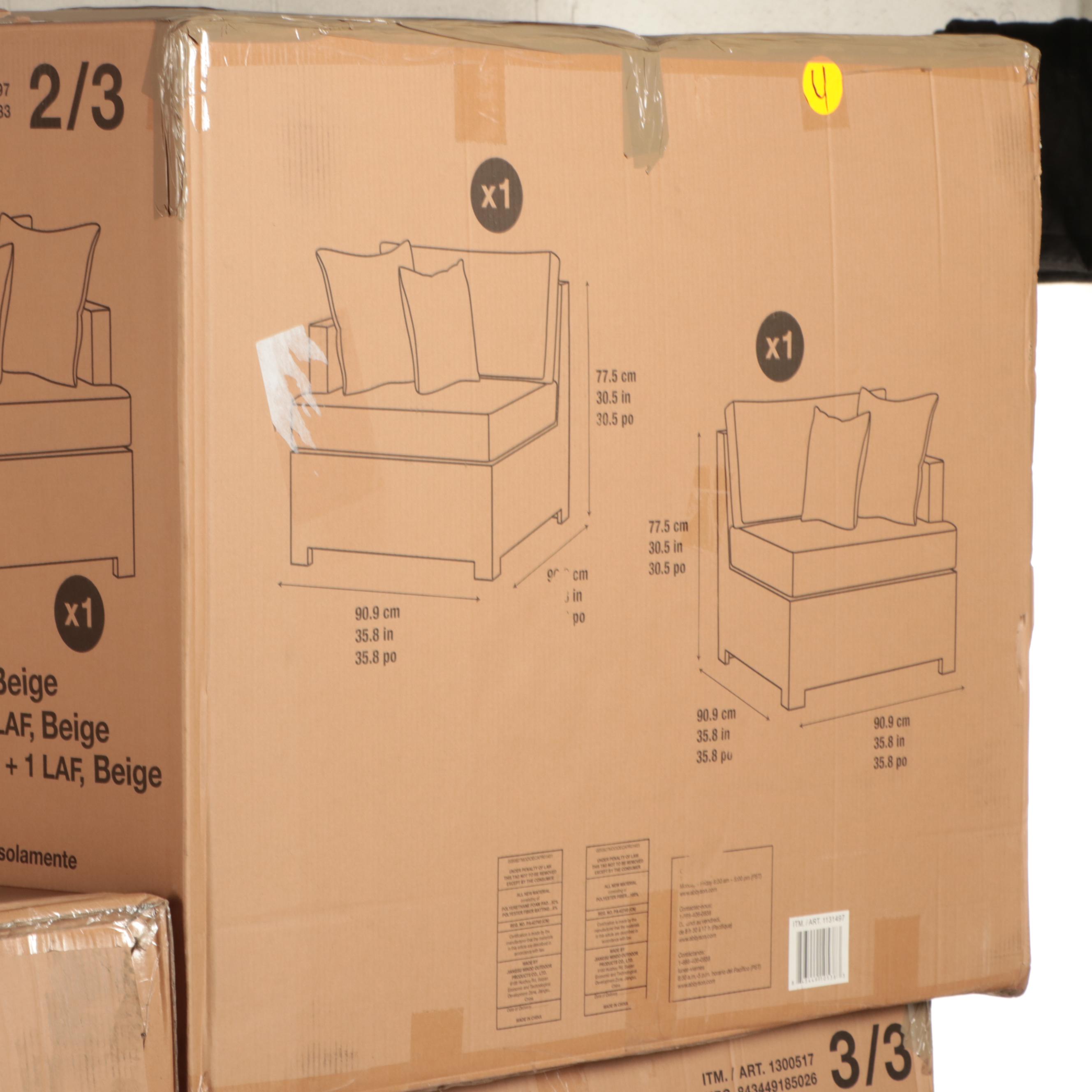 Abbyson Living "Belmont" 6-Piece Modular Sectional Patio Set