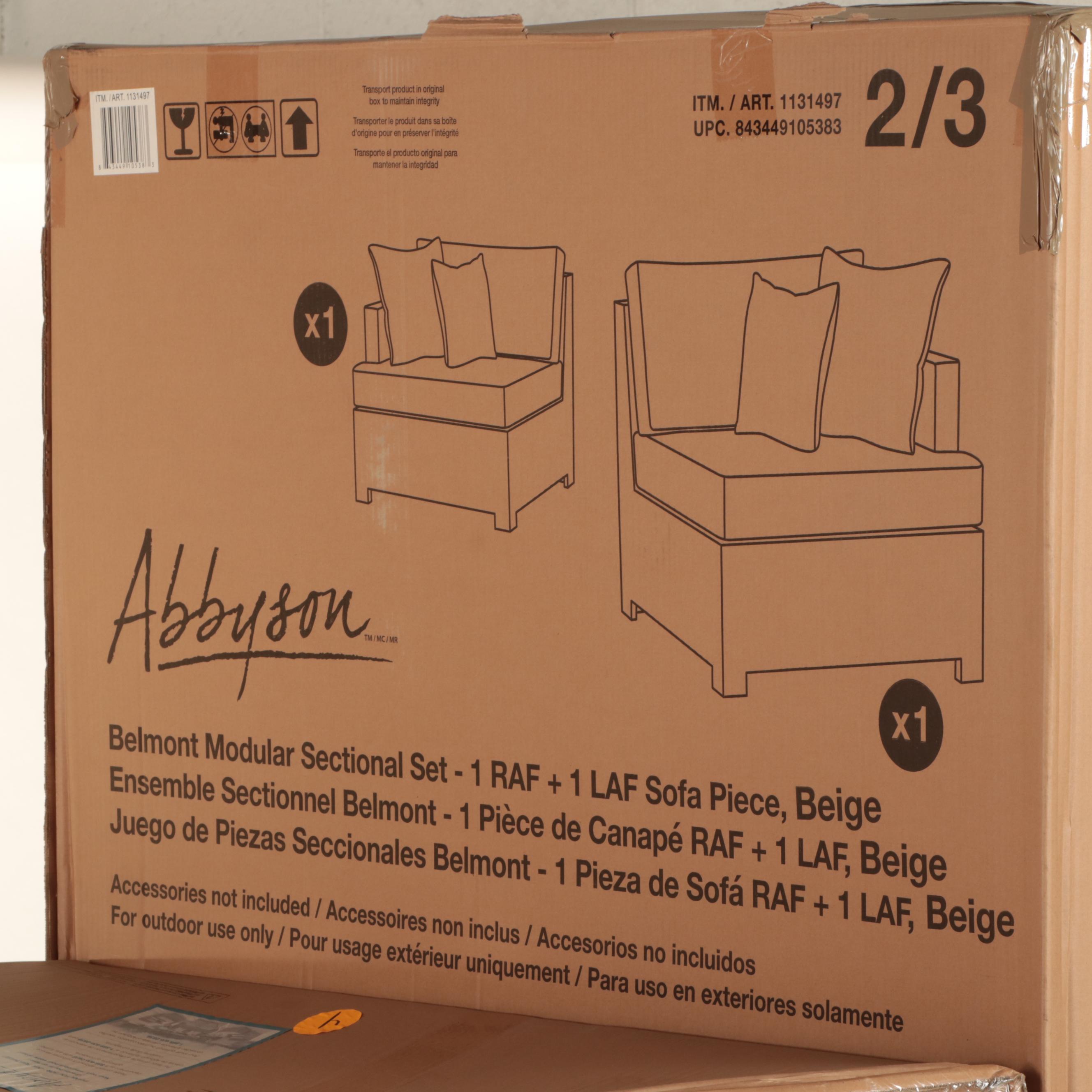 Abbyson Living "Belmont" 6-Piece Modular Sectional Patio Set